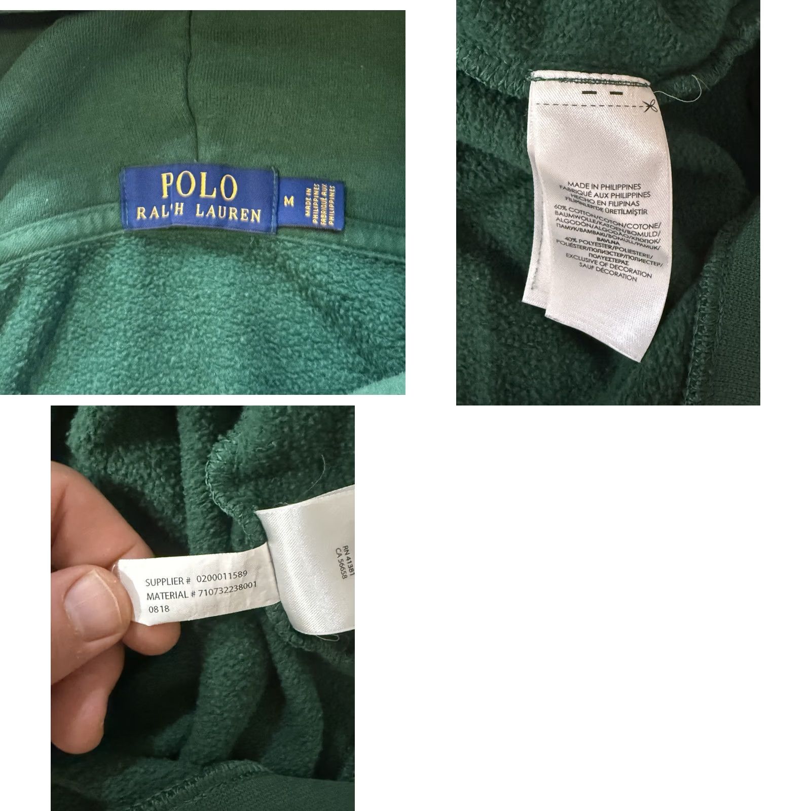 Polo Ralph Lauren Polo Ralph Lauren Hooded Sweatshirt Men’s Skiing Polo Bear Medium Hoodie Green Graphic Print Pullover Size US M / EU 48-50 / 2 - 8 Thumbnail