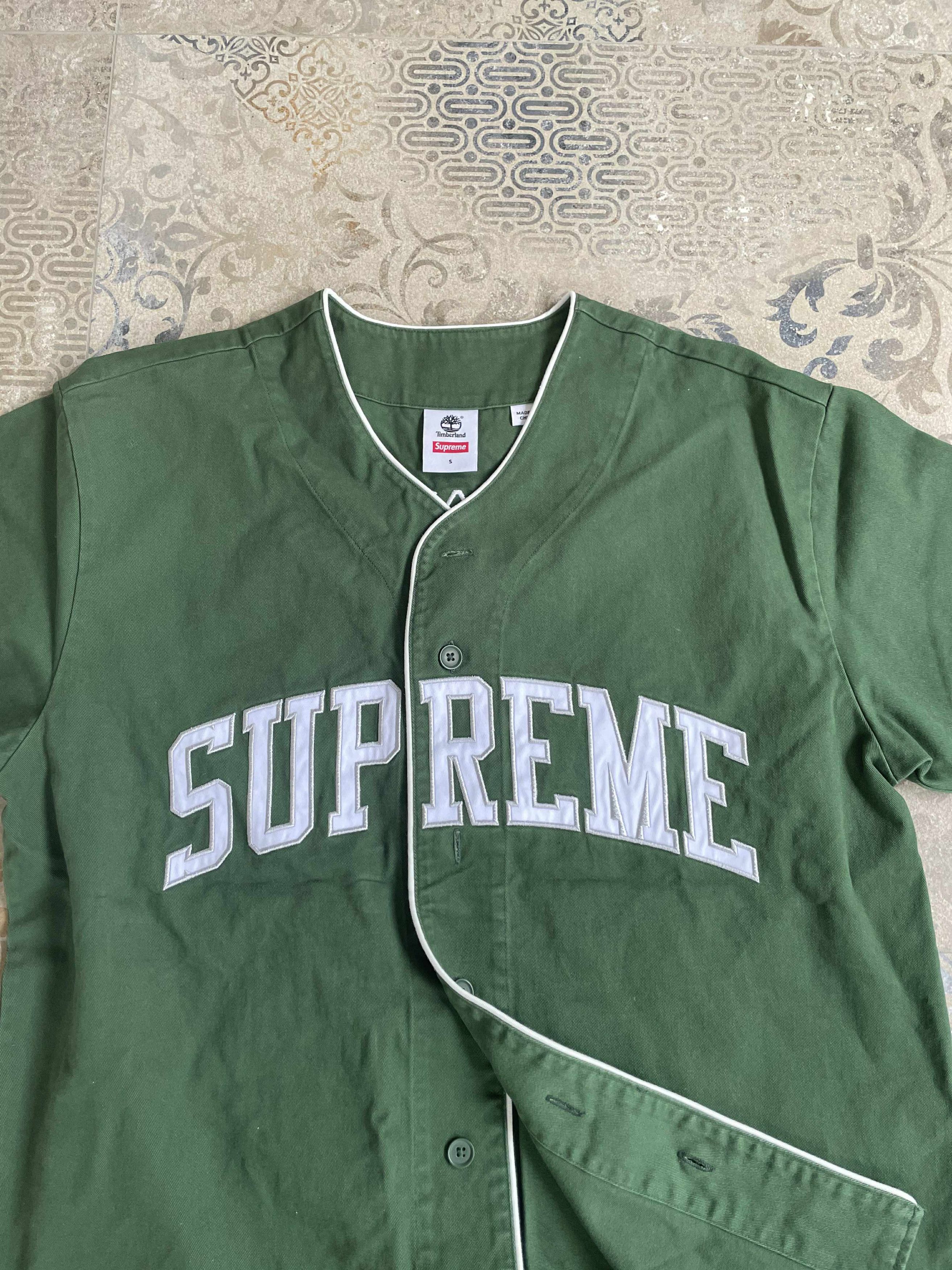 Supreme Supreme x Timberland Basketball Shirt Green Mens S Size US S / EU 44-46 / 1 - 4 Thumbnail