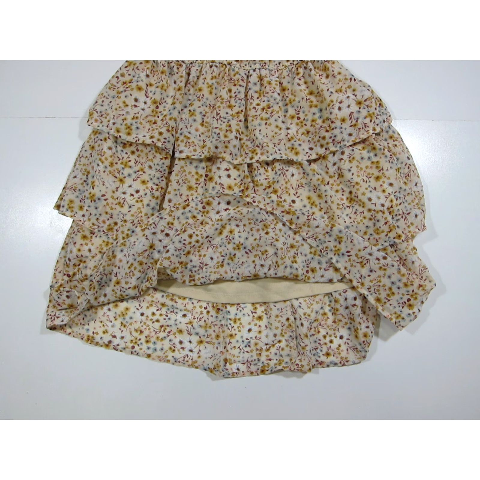 Vintage Mimi Chica Yellow Pink Blue Floral Off Shoulder Ruffle Sun Dress Women Small Size S / US 4 / IT 40 - 5 Thumbnail