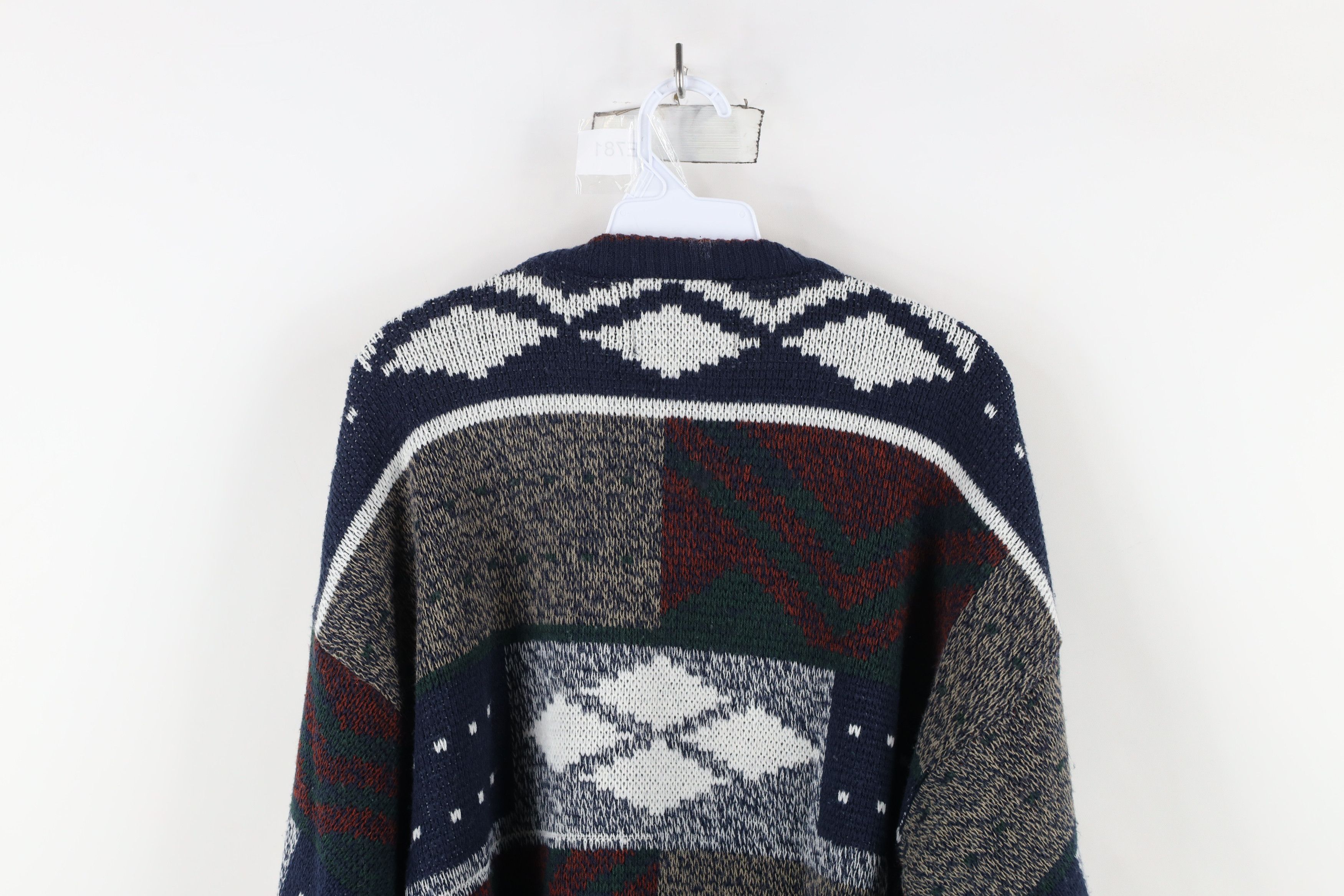Vintage Vintage 90s Coogi Style Fair Isle Geometric Knit Sweater Size US L / EU 52-54 / 3 - 8 Thumbnail