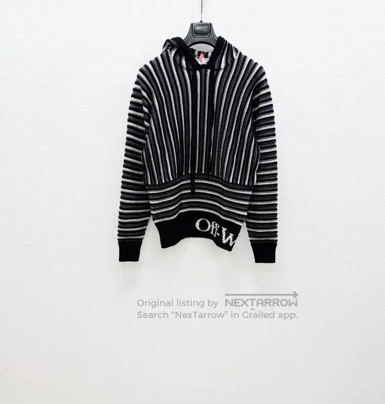 Off-White Off-White Black Wool Men's Long Sleeve Hoodie . Size US XS / EU 42 / 0 - 1 Thumbnail