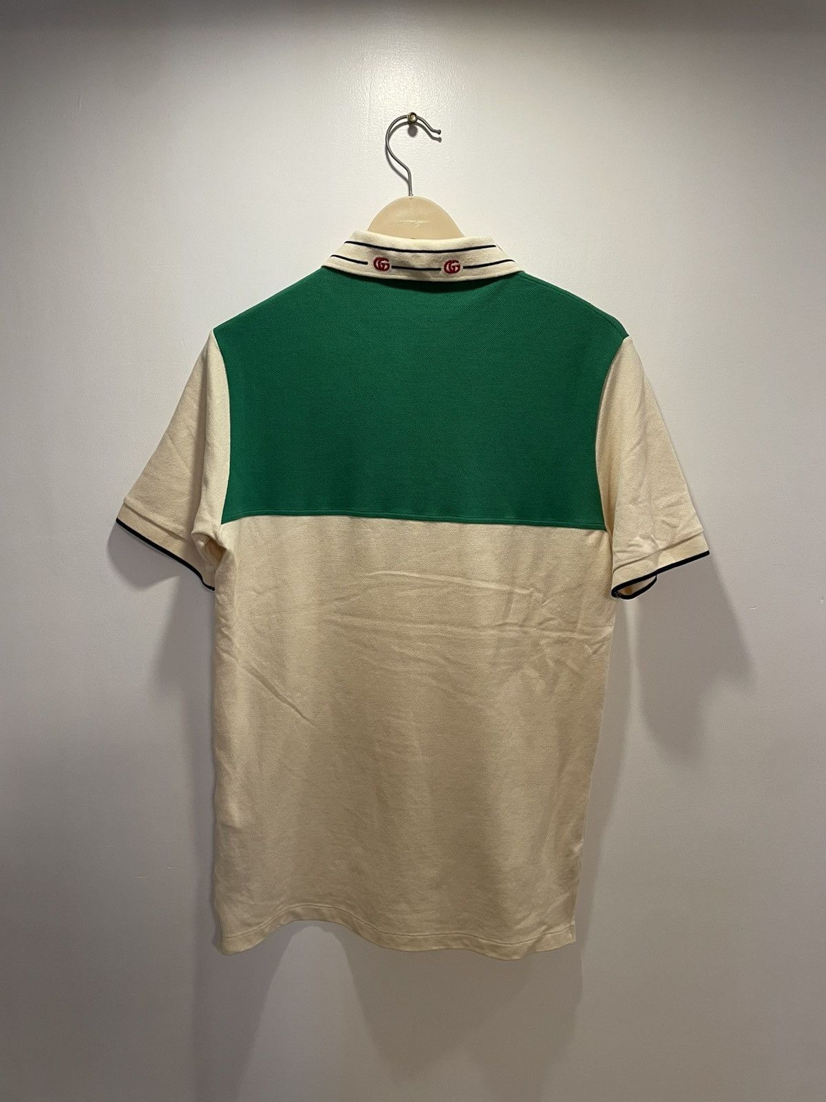 Gucci Gucci "Bone Green" Cotton Polo Shirt Size US XS / EU 42 / 0 - 10 Thumbnail
