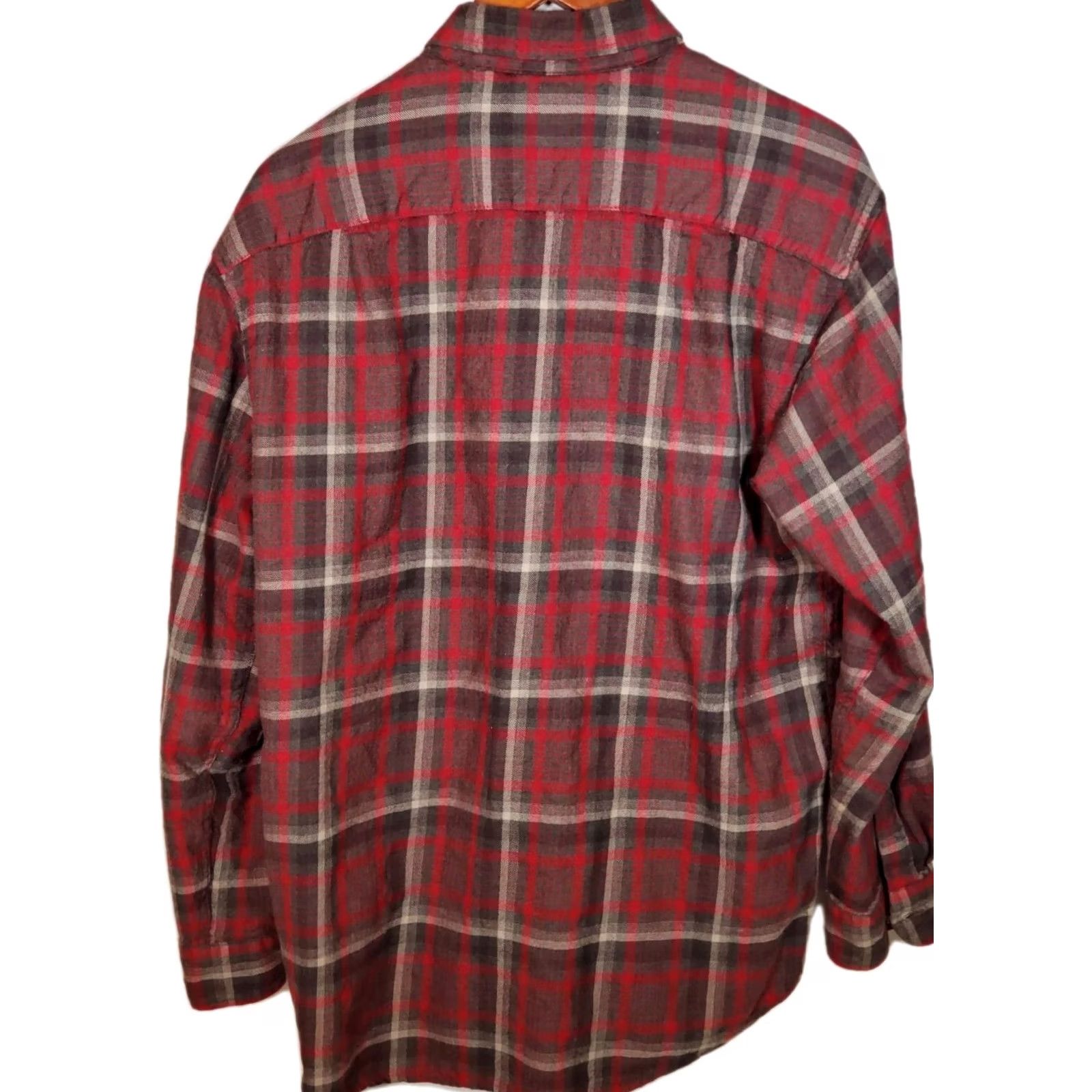 Pendleton Pendleton Flannel Shirt Red Olive Plaid Virgin Wool Button-Up Mens L Size US L / EU 52-54 / 3 - 2 Thumbnail