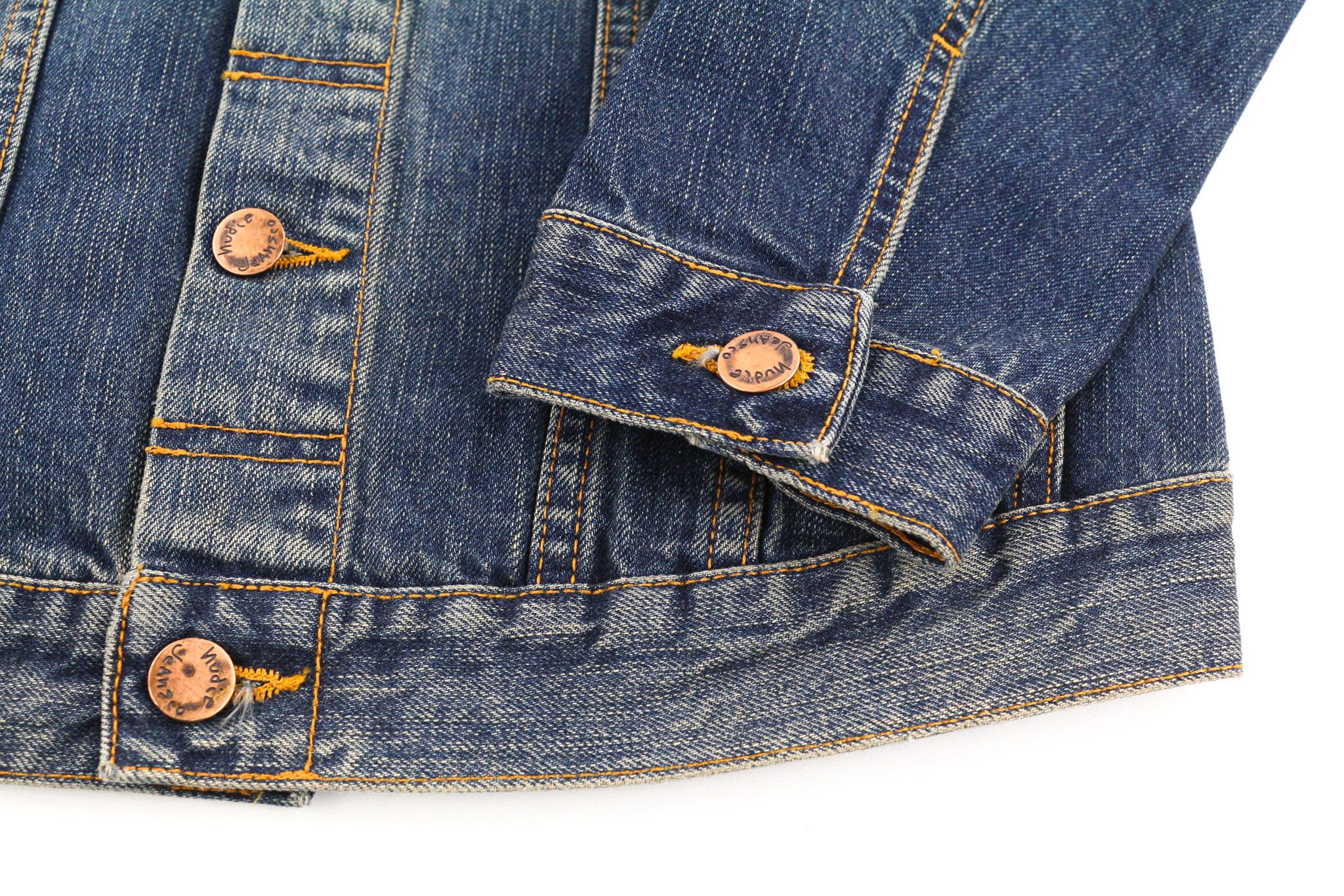 Nudie Jeans BILLY S Dark Authentic Polo Washed Blue Jacket 81939 Size US S / EU 44-46 / 1 - 5 Thumbnail