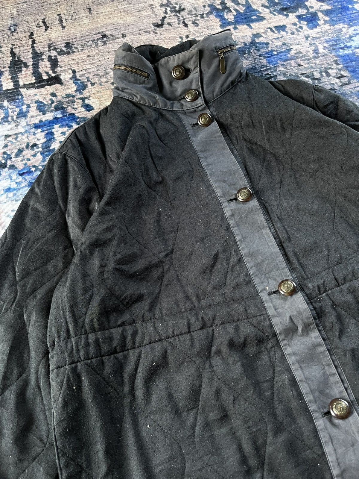 Burberry × Burberry Prorsum × Vintage Vintage Burberrys Button Up Puff Jacket 90s Size US XL / EU 56 / 4 - 2 Thumbnail