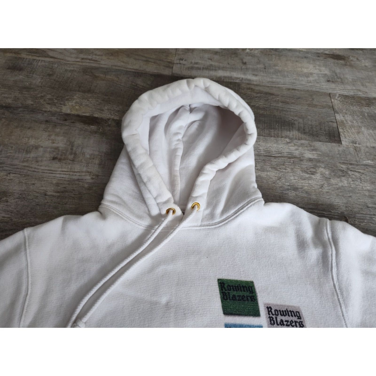 Rowing Blazers ROWING BLAZERS Men's Size Large White Graphic Cotton Hoodie Sweatshirt Casual Winter Fall Spring Summer Size US L / EU 52-54 / 3 - 7 Thumbnail