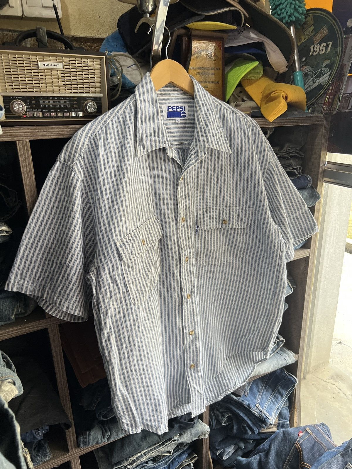 Pepsi 🔥Pepsi Double Pockets Button Up Shirt Size US L / EU 52-54 / 3 - 3 Thumbnail