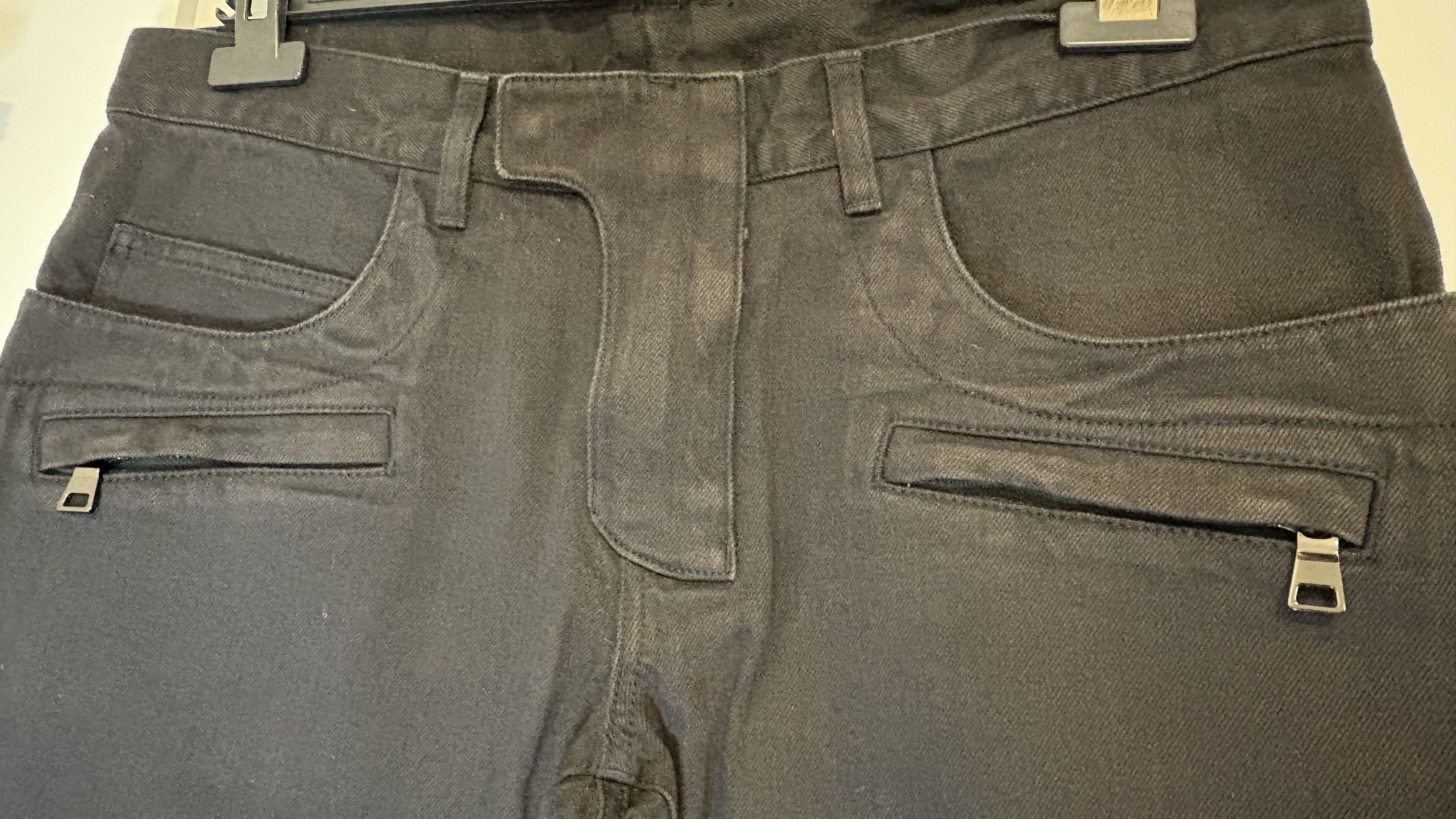 Balmain Balmain Black Biker Jeans Size US 33 - 2 Thumbnail