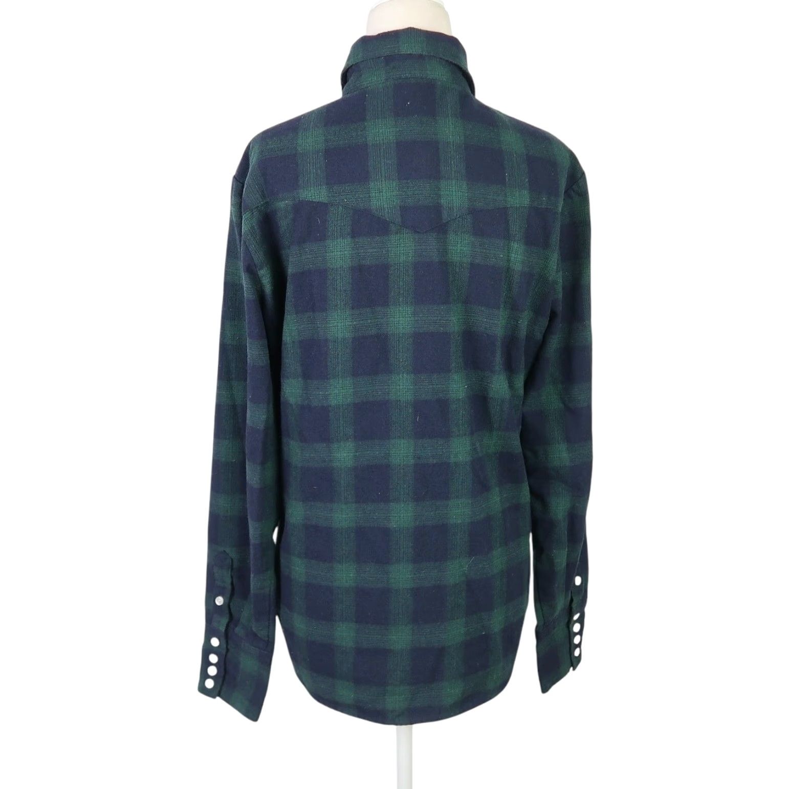 Stetson Stetson Navy Blue and Green Plaid Cotton Button-Down Top Womens M Size M / US 6-8 / IT 42-44 - 4 Thumbnail