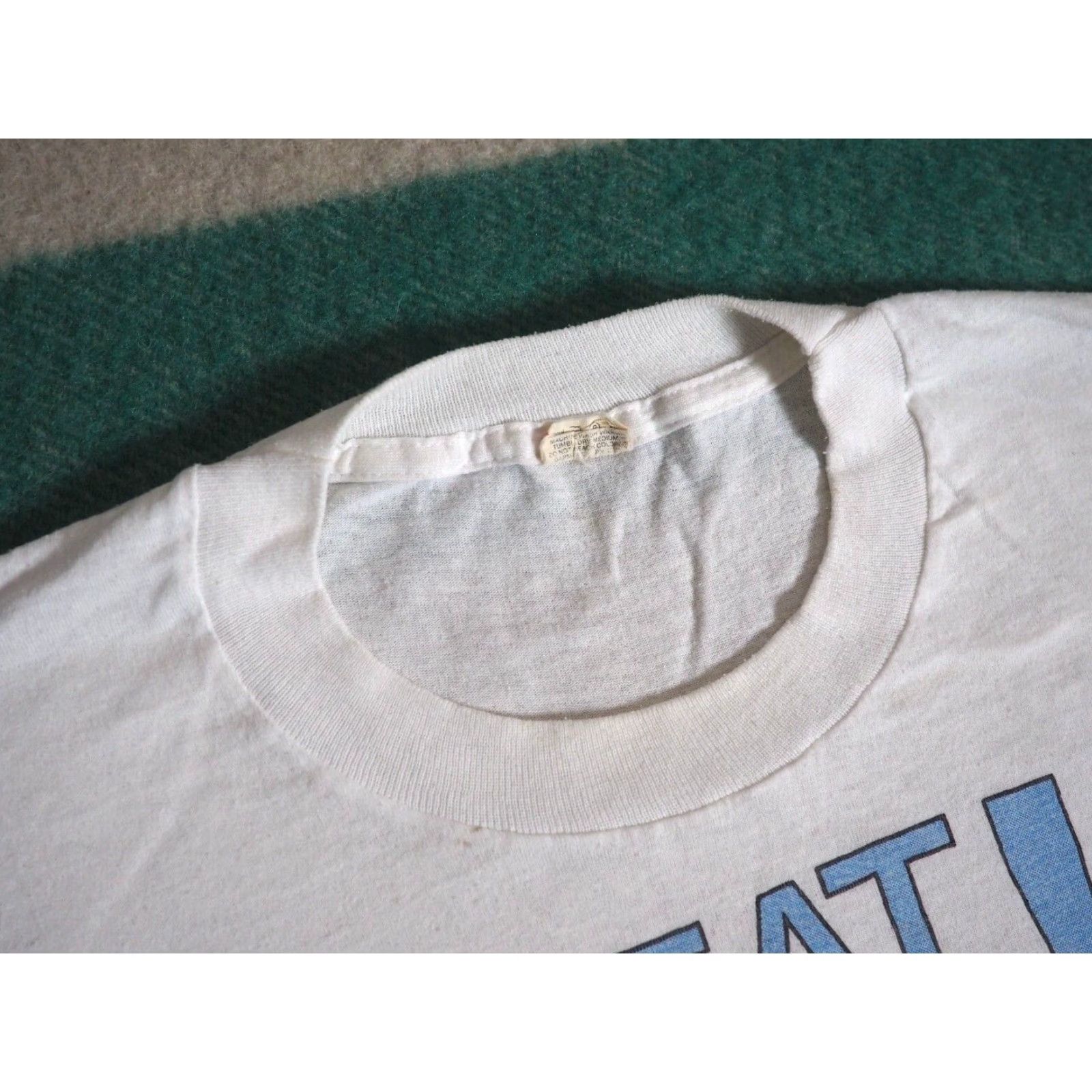 Vintage VTG 80s Screen Stars US Navy Beat Army Ram Football 1988 White USA Tee T-Shirt M Size US M / EU 48-50 / 2 - 4 Thumbnail