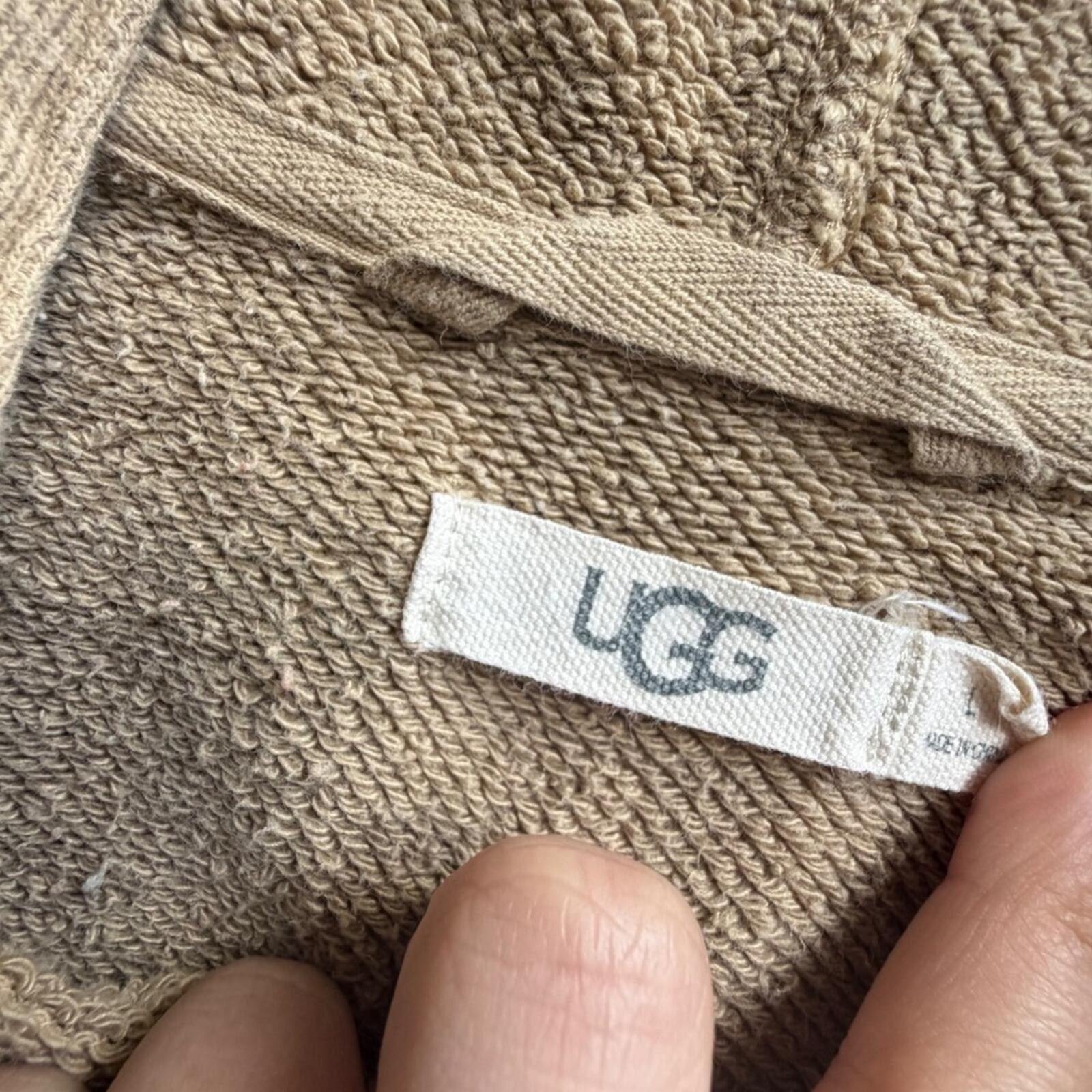 Ugg UGG Tan French Terry Pullover Hoodie Sweatshirt Mens Large Size US L / EU 52-54 / 3 - 3 Thumbnail