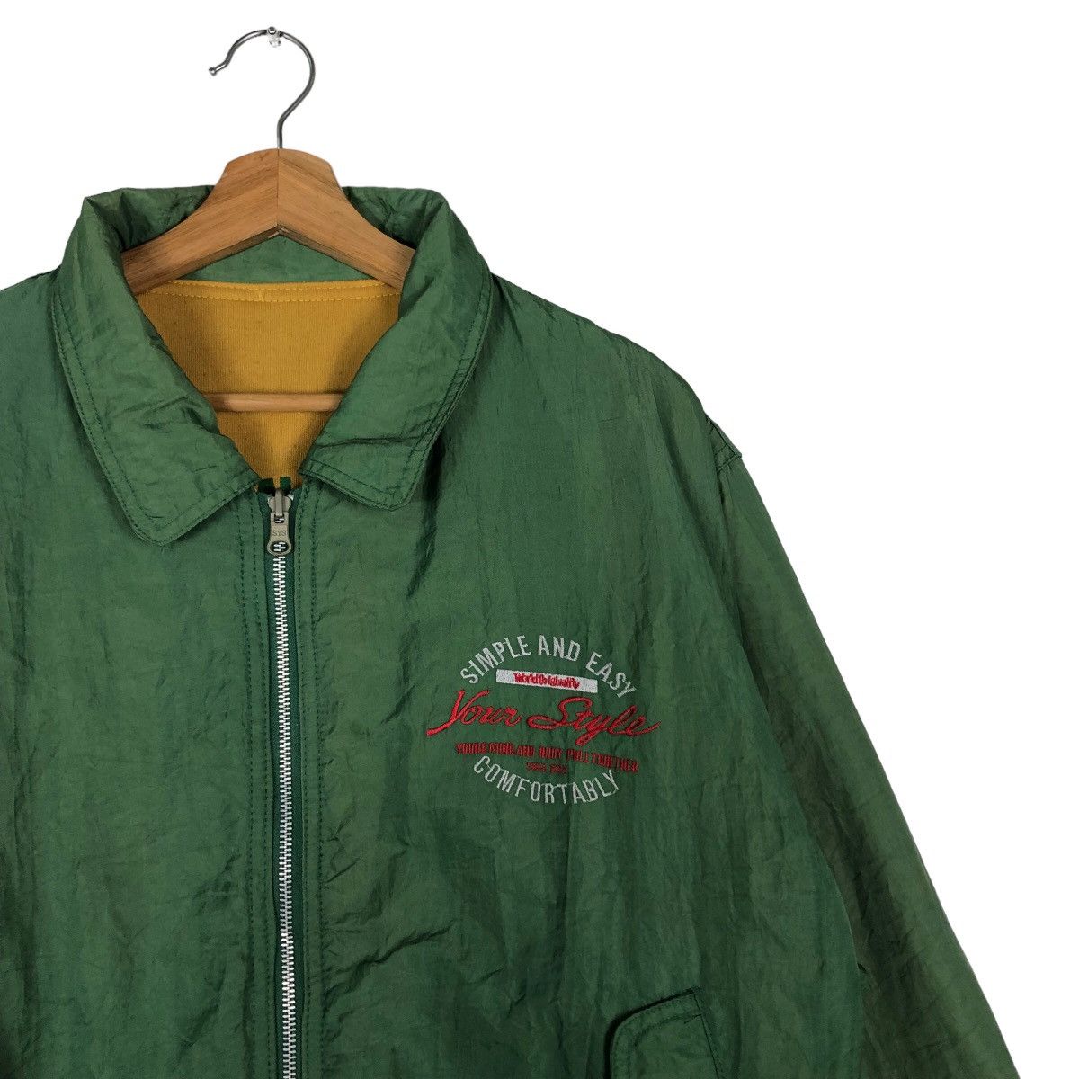 Hysteric Glamour 🔥90’s Vintage Reversible Bomber Jacket Communication Japan Size US L / EU 52-54 / 3 - 5 Thumbnail