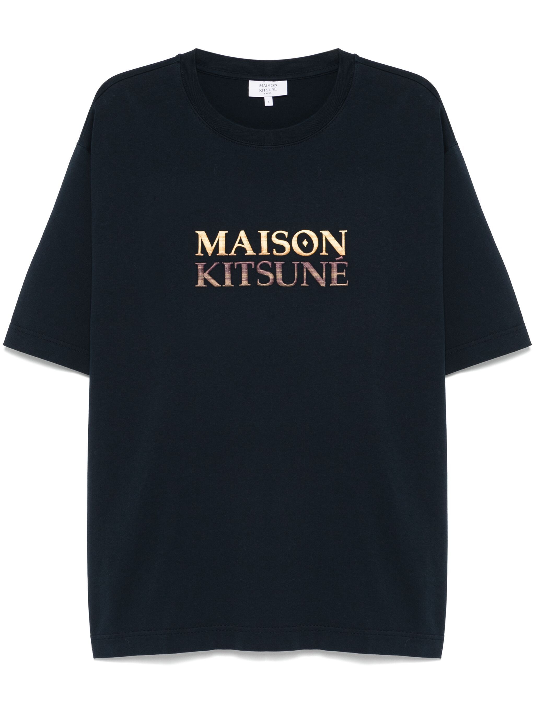 Maison Kitsune o1s22i1n1124 Gradient Logo Oversized T-Shirt in Blue Size US M / EU 48-50 / 2 - 1 Thumbnail