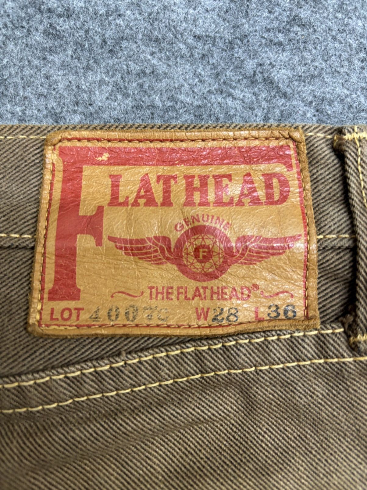 The Flat Head 💥FLARE Biker Denim💥Vintage The Flat Head Flare Denim F604 Size US 29 - 16 Thumbnail