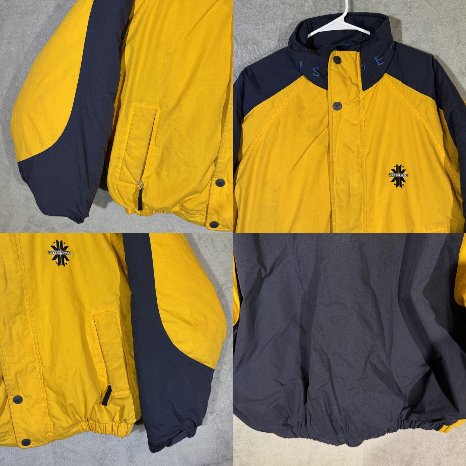 Perry Ellis Perry Ellis Ski / Snowboard Jacket Mens Medium Yellow Navy Insulated Winter Coat Size US M / EU 48-50 / 2 - 8 Thumbnail