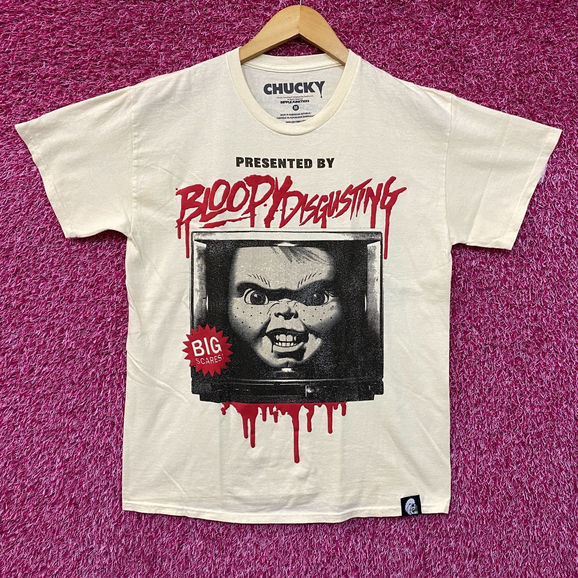 Ripple Junction Bloody Disgusting X Chucky Child's Play Horror Beige T-Shirt Size US M / EU 48-50 / 2 - 1 Thumbnail