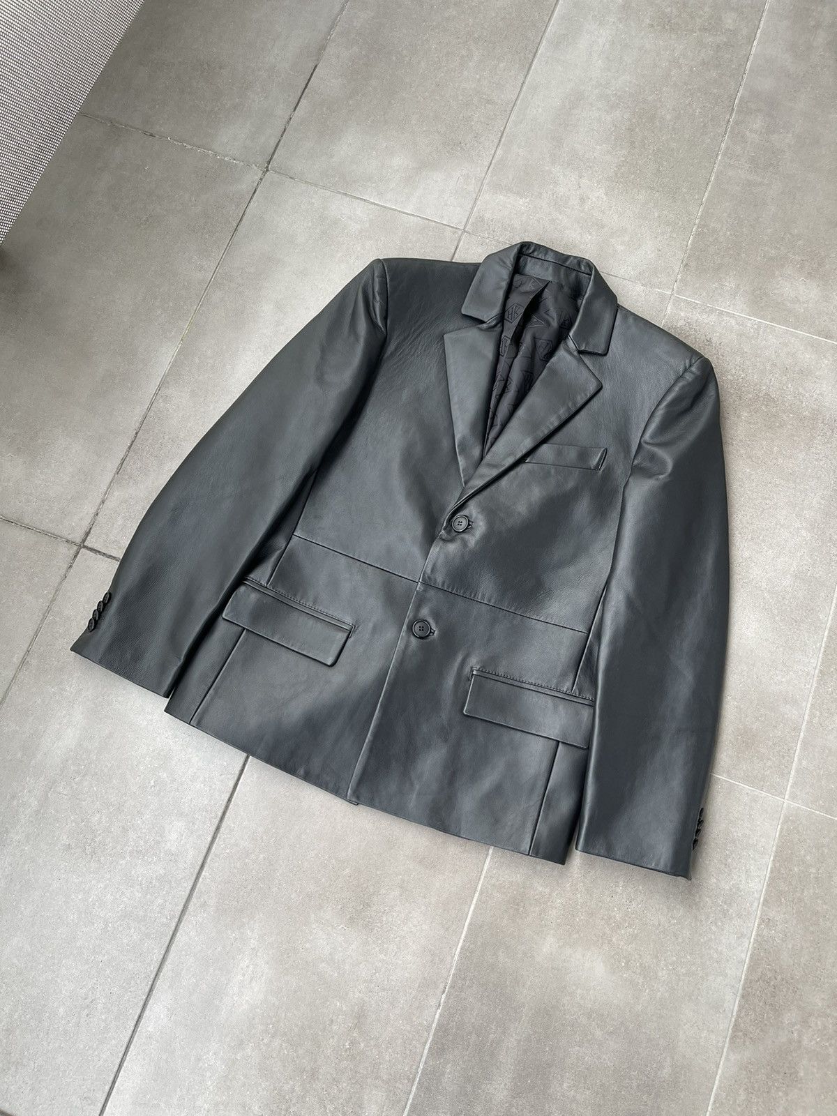 Han Kjobenhavn !DS! FW22 Han Kjobenhavn Black Leather Blazer Jacket Size US M / EU 48-50 / 2 - 8 Thumbnail