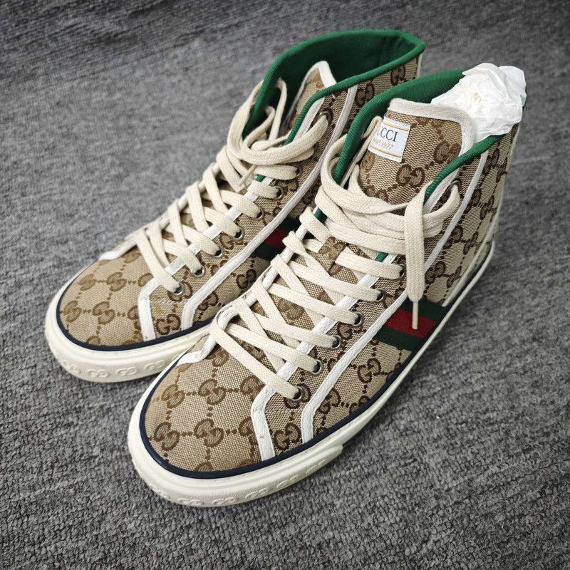 Gucci Gucci Tennis 1977 Canvas High-Top Sneakers - Size US 9.5 / EU 42-43 - 1 Thumbnail