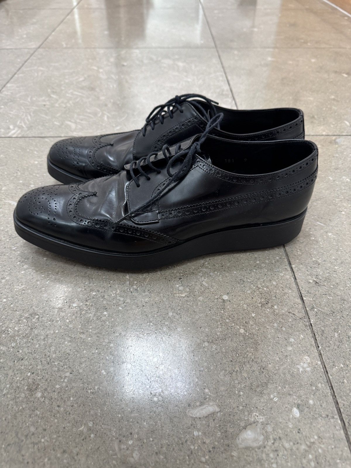 Prada Prada Black Leather Lace-Up Dress Shoes Size US 9 / EU 42 - 9 Thumbnail