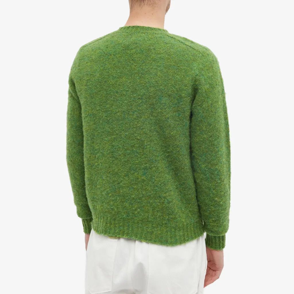 Jamiesons Of Shetland 💚 JAMIESON'S OF SHETLAND BRUSHED CREW KNIT Leprechaun Size US L / EU 52-54 / 3 - 3 Thumbnail