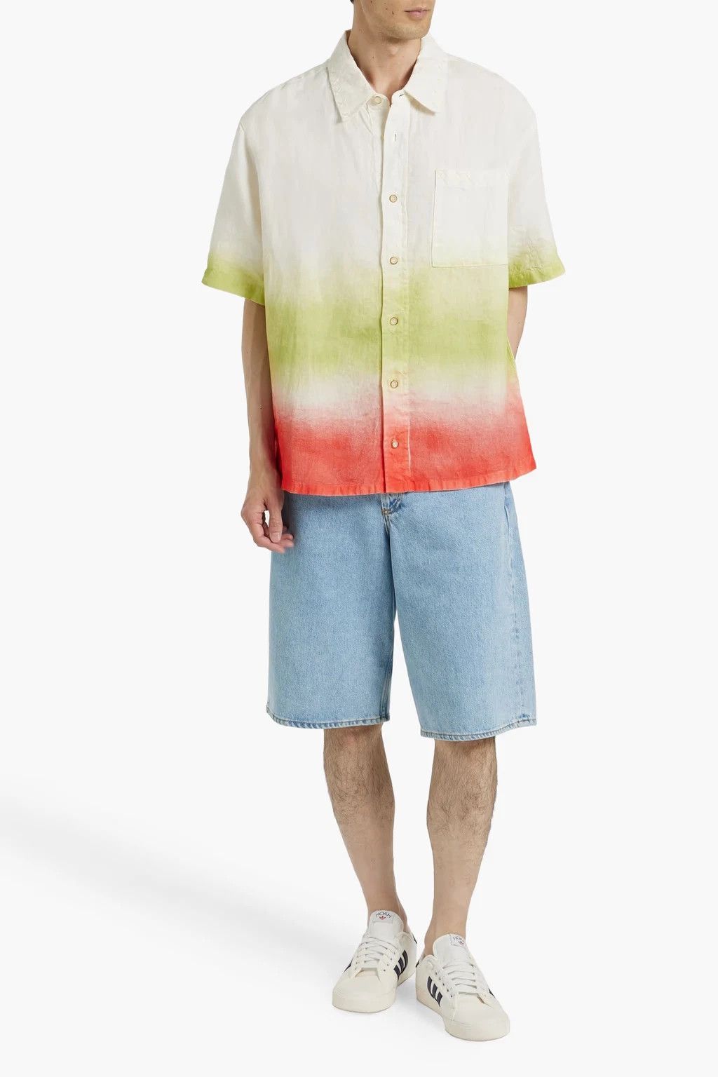 The Elder Statesman THE ELDER STATESMAN Sulfer Gradient Linen Shirt size Medium Size US M / EU 48-50 / 2 - 2 Thumbnail