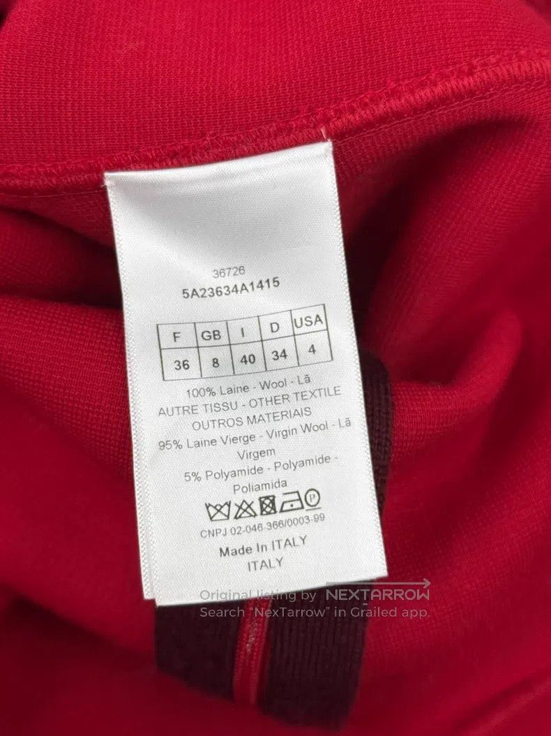 Dior Dior Red wool waistless dress Size XS / US 0-2 / IT 36-38 - 5 Thumbnail