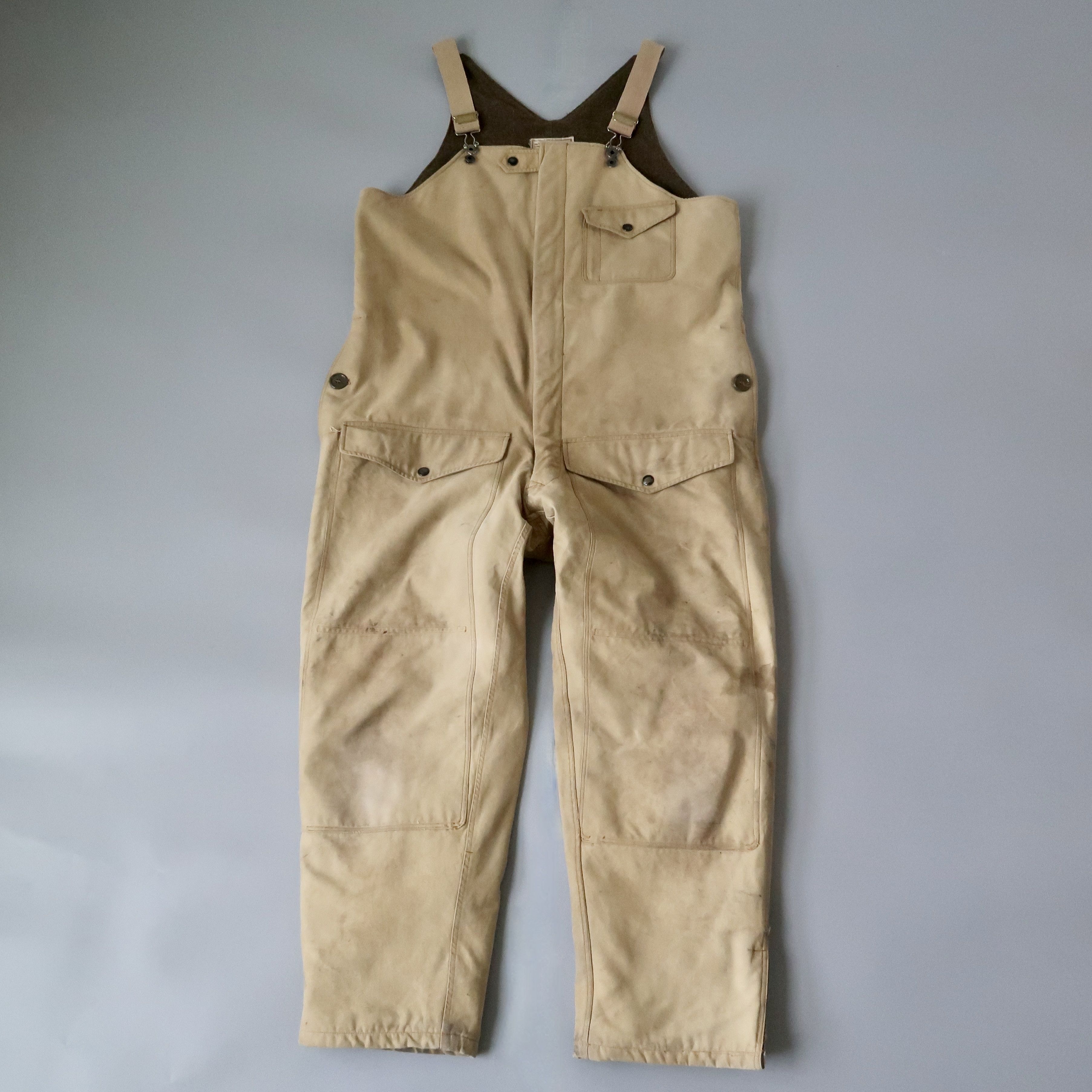 Vintage Rare 1940s Canadian Army wool lined bib overalls Size US 40 / EU 56 - 1 Thumbnail