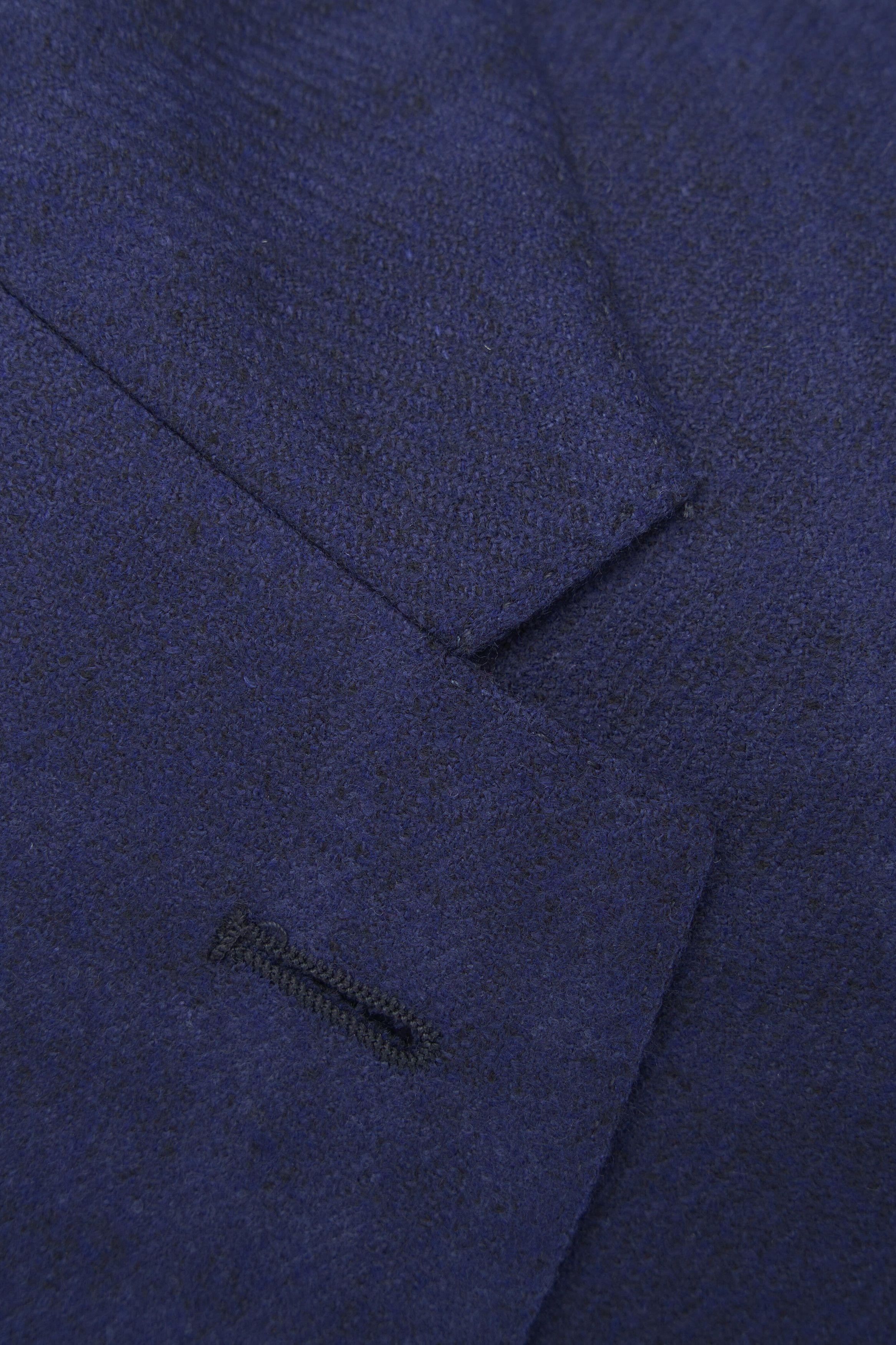 Z Zegna o1mtch0225 Plaid Wool, Silk & Linen Sportcoat in Navy Size US L / EU 52-54 / 3 - 3 Thumbnail