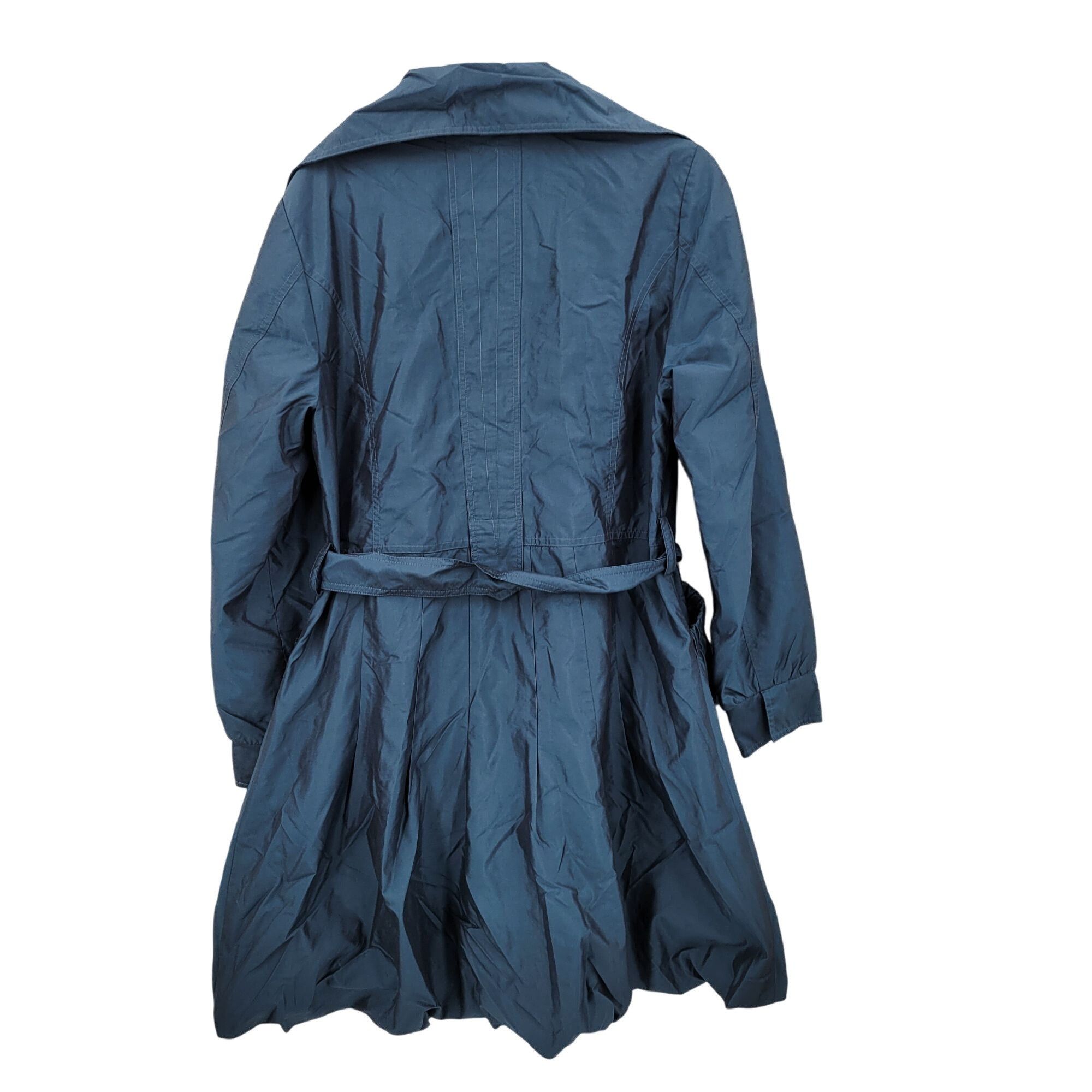 Other Dennis Teal Blue Belted A-line Balloon Hem Jacket Sz M Light Size M / US 6-8 / IT 42-44 - 2 Thumbnail