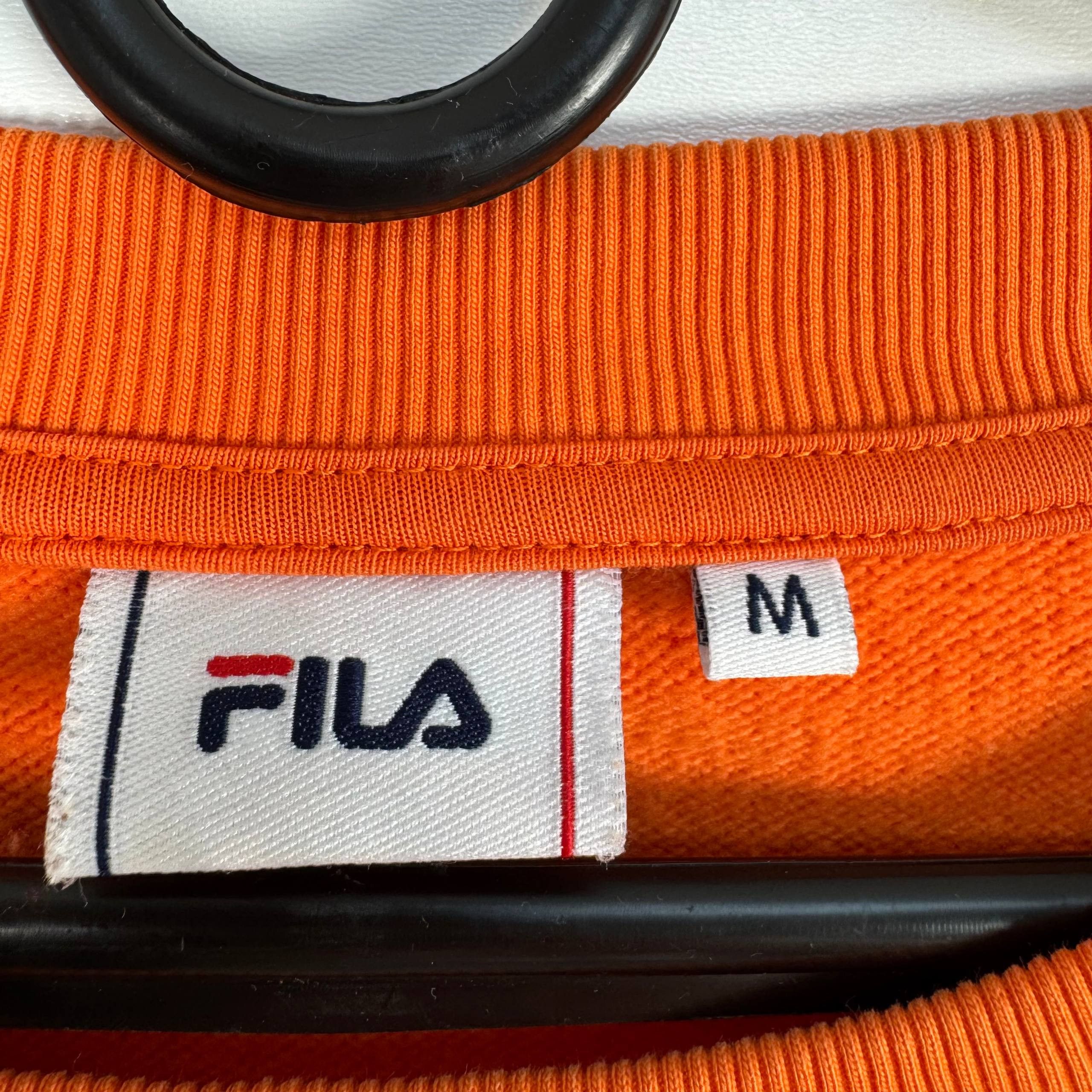 Fila Fila Small Logo Crewneck Sweatshirt Orange Mens Size M Size US M / EU 48-50 / 2 - 3 Thumbnail