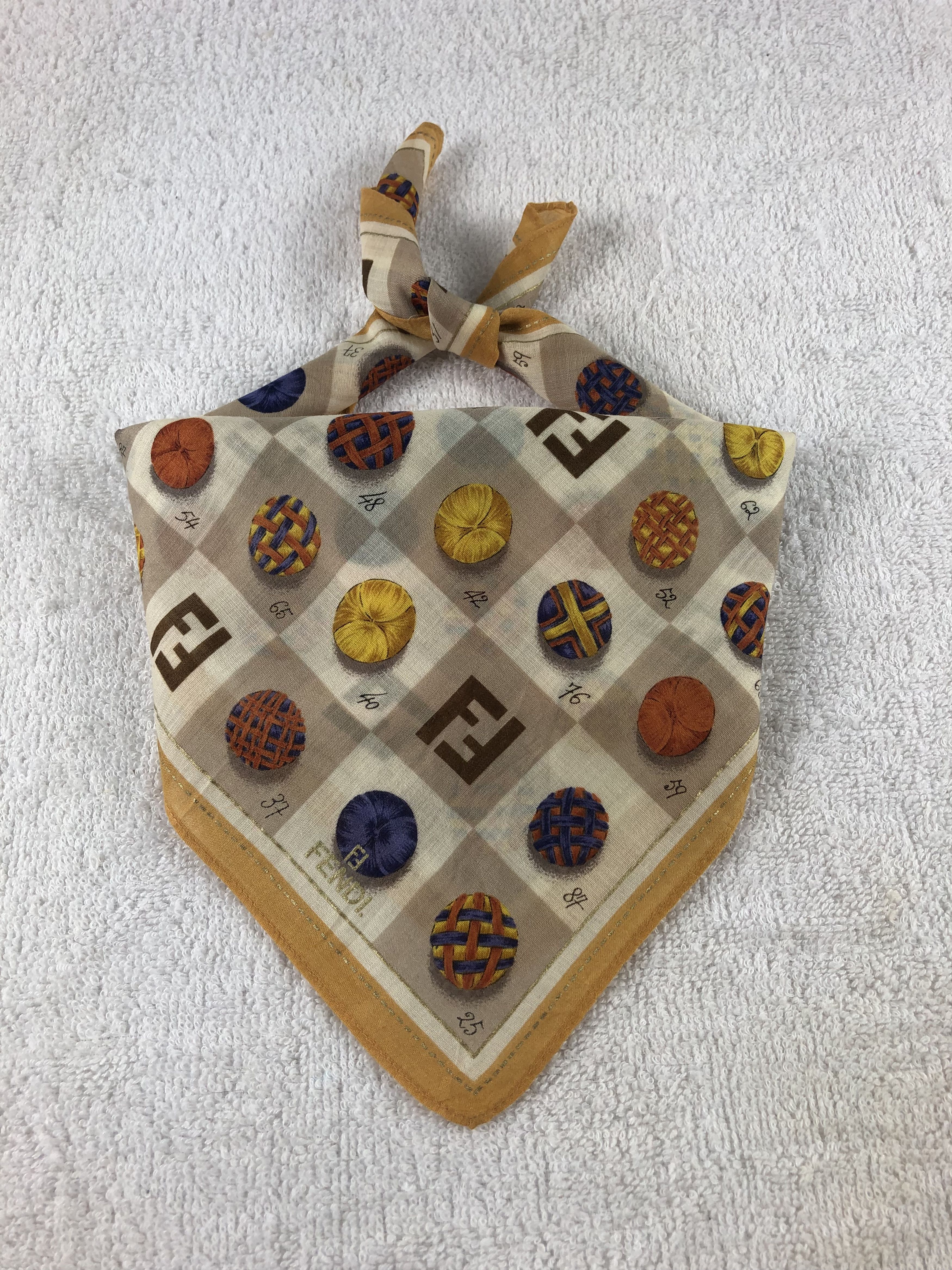 Vintage Fendi Handkerchief / Bandana / Neckerchief A1336 Size ONE SIZE - 1 Thumbnail