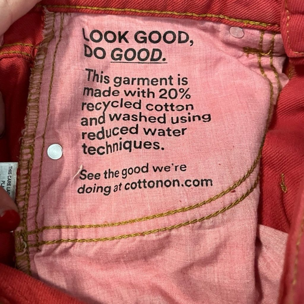 Cotton On NWT Cotton-On Low Rise Straight Leg Denim Jeans Sz 4 Size 27" / US 4 / IT 40 - 6 Thumbnail