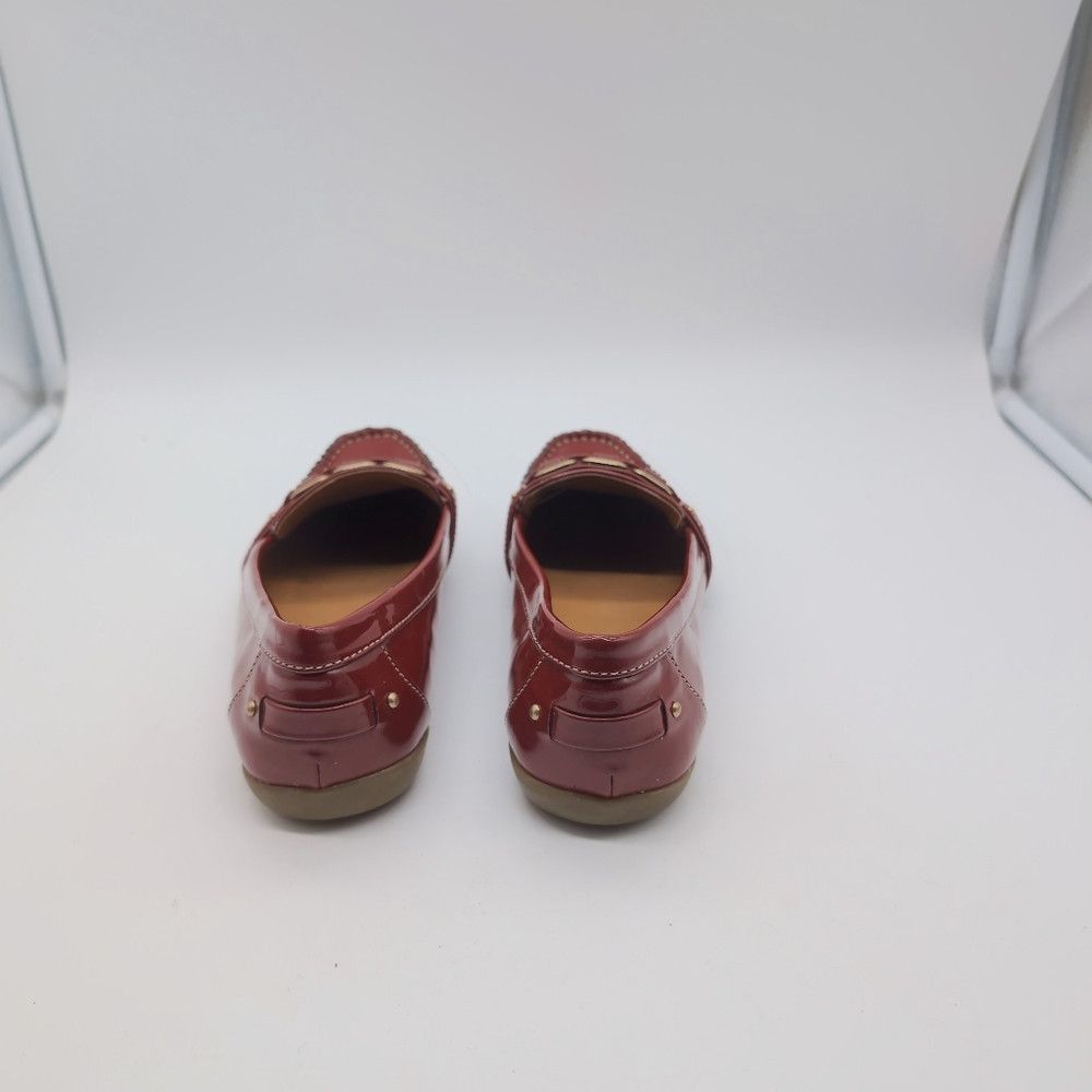 Bass Bass Betsy F15 Loafers Red with dark gold buckles sz 8 Size US 8 / IT 38 - 5 Thumbnail