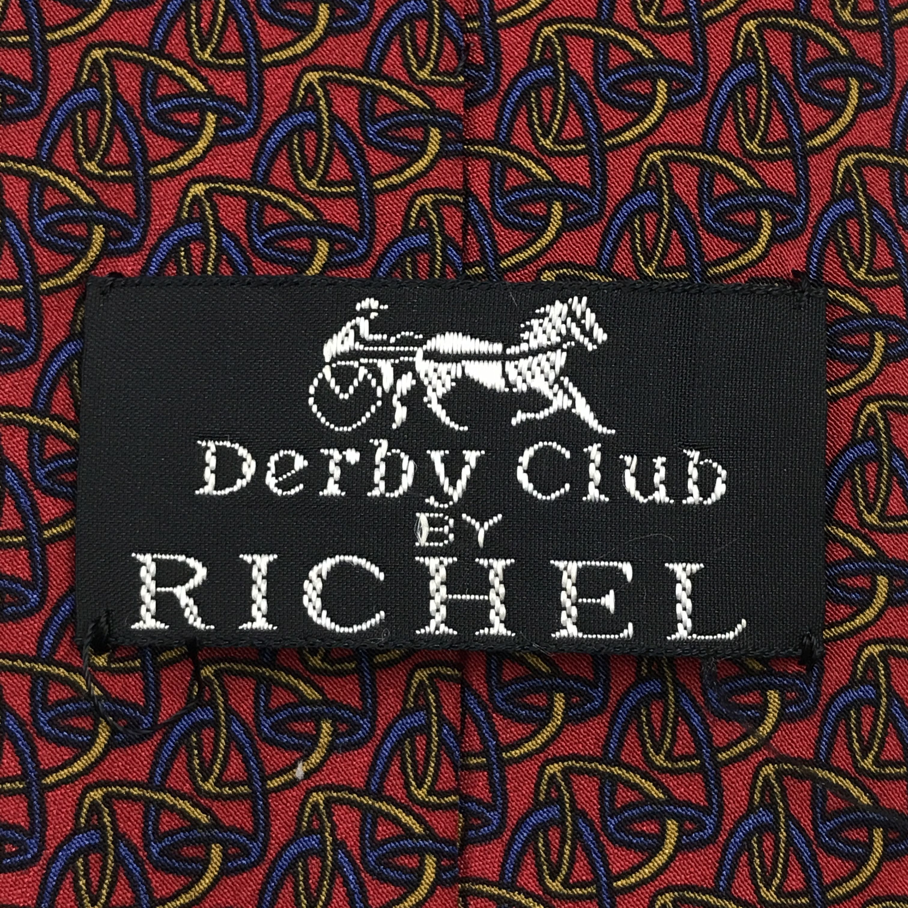 Designer × Vintage Vintage Derby Club By Richel Silk Necktie Size ONE SIZE - 6 Thumbnail