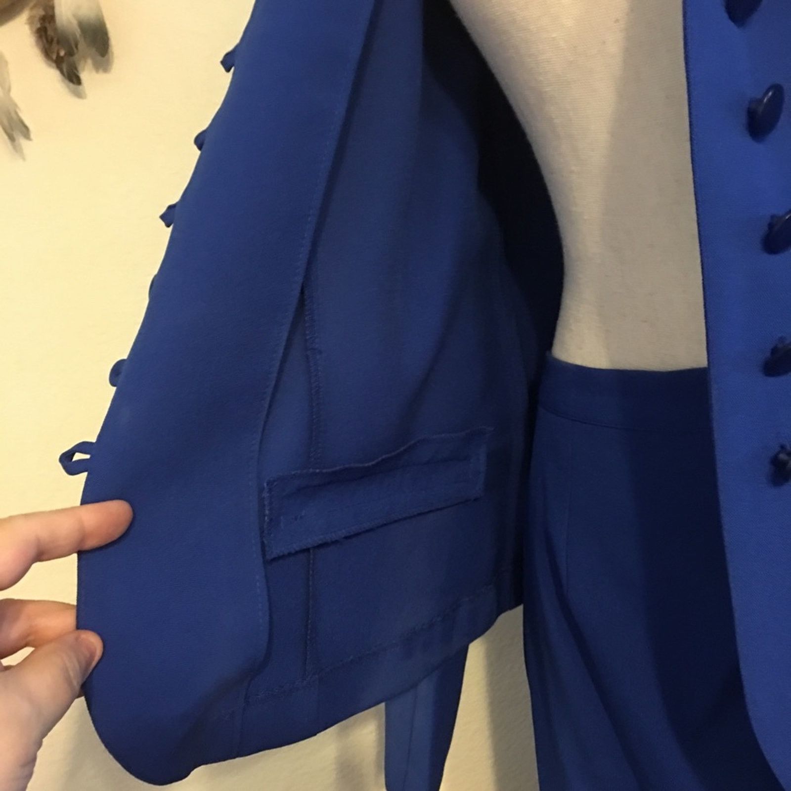Other Metro Style royal blue skirt set NWOT 10 Size L / US 10 / IT 46 - 4 Thumbnail