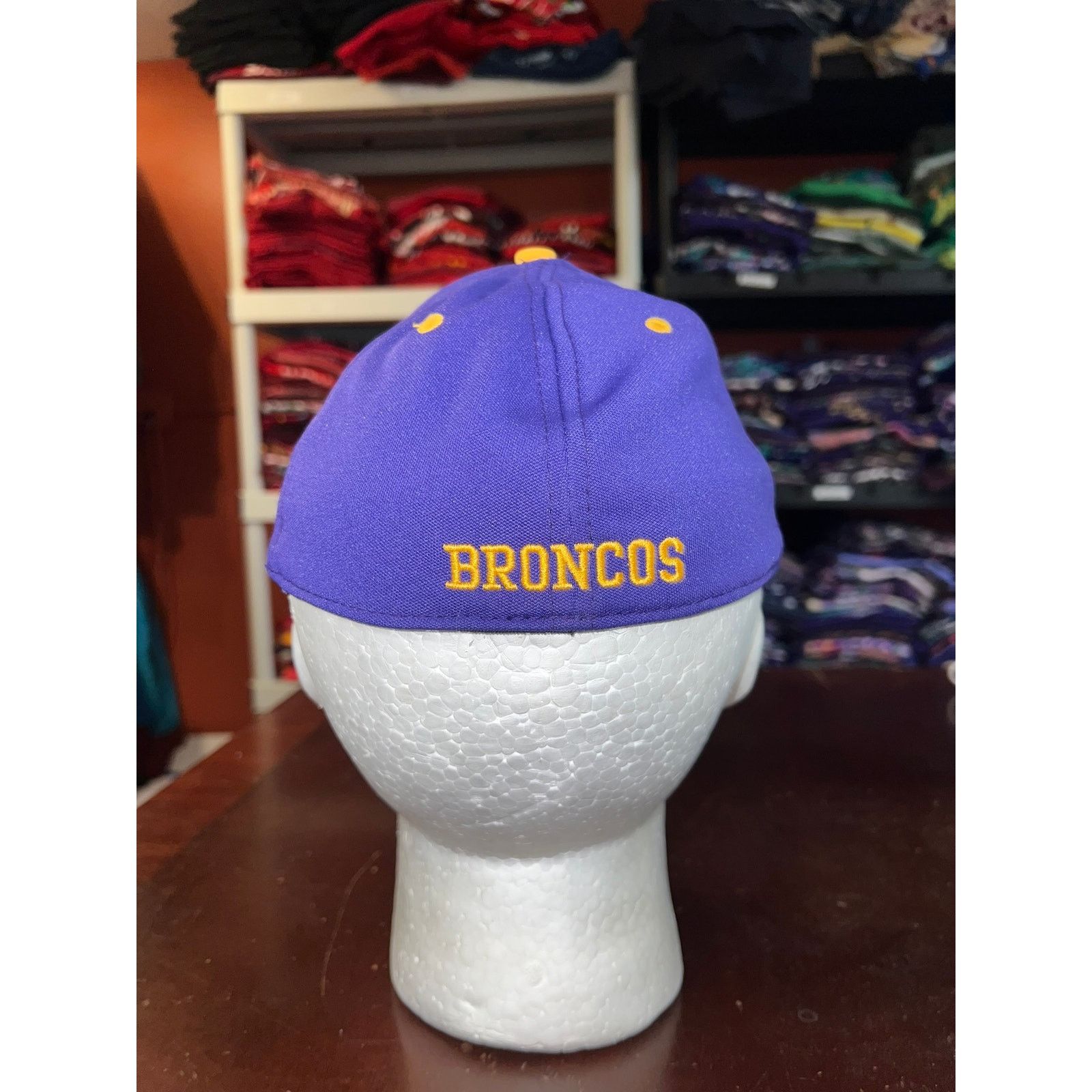 The Game The Game Hat SH Broncos Purple Yellow Fitted Large Pro Cap Size ONE SIZE - 4 Thumbnail