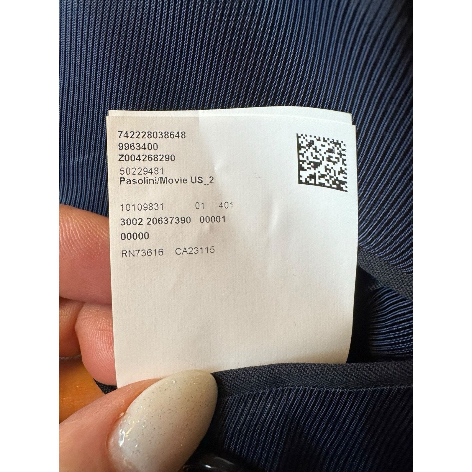 Hugo Boss HUGO BOSS Pasolini Movie Super 100 Blue Sport Coat Blazer Size 40R - 10 Thumbnail