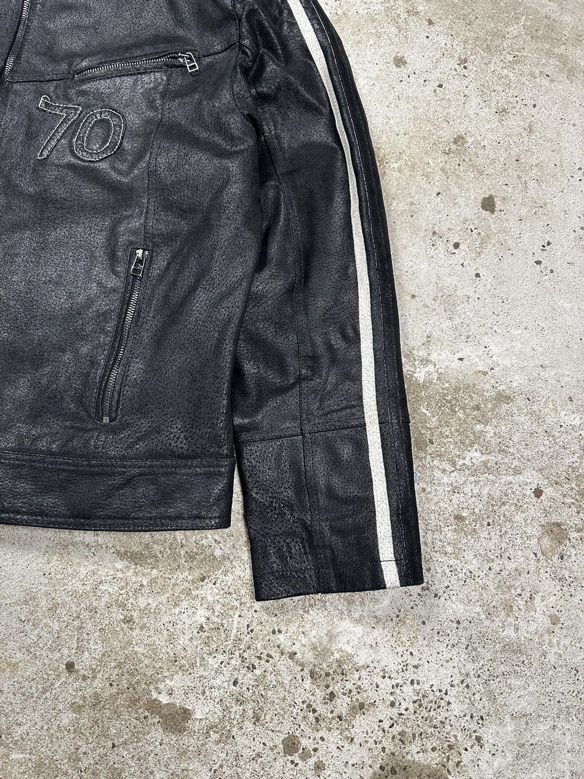 Other ‼️ Vintage y2k Moto Biker Racing Leather Jacket 70 Rare Size US L / EU 52-54 / 3 - 4 Thumbnail