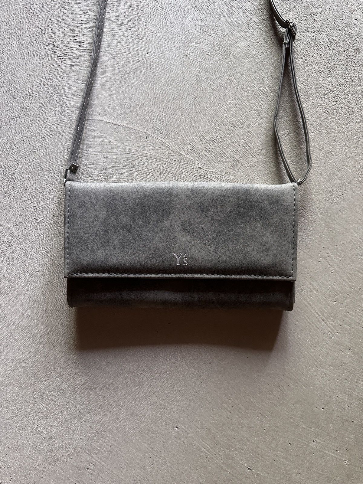 Japanese Brand × Vintage × Yohji Yamamoto vintage y's yohji yamamoto grey suede clutch purse bag Size ONE SIZE - 2 Thumbnail