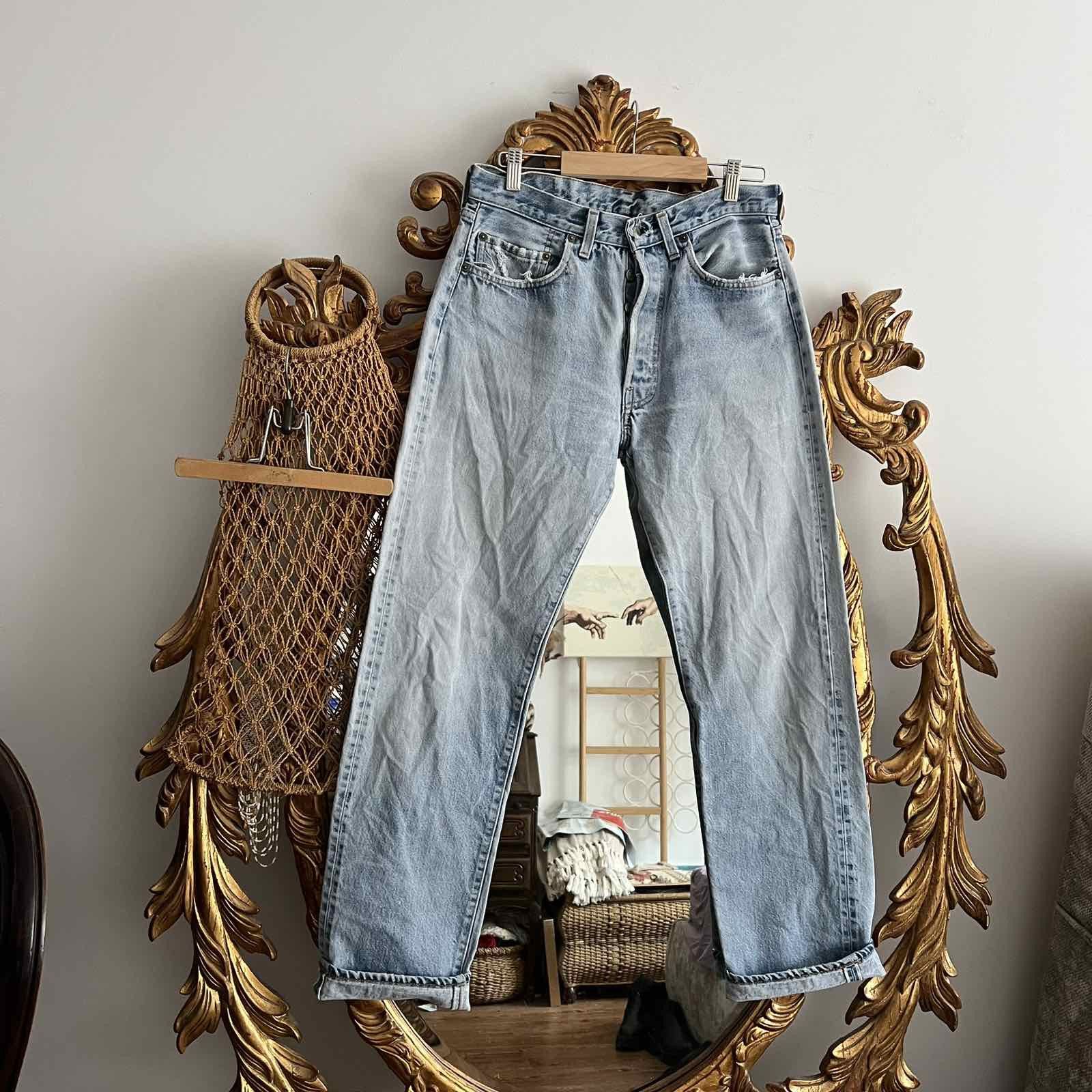 Levi's × Vintage Vintage 70s Levi's 501 Selvedge Stonewash Jeans Size US 33 - 2 Thumbnail