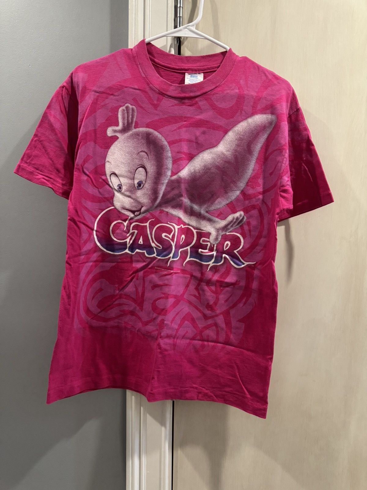 Hanes RARE Vintage Casper AOP Adult Shirt Size S / US 4 / IT 40 - 1 Thumbnail