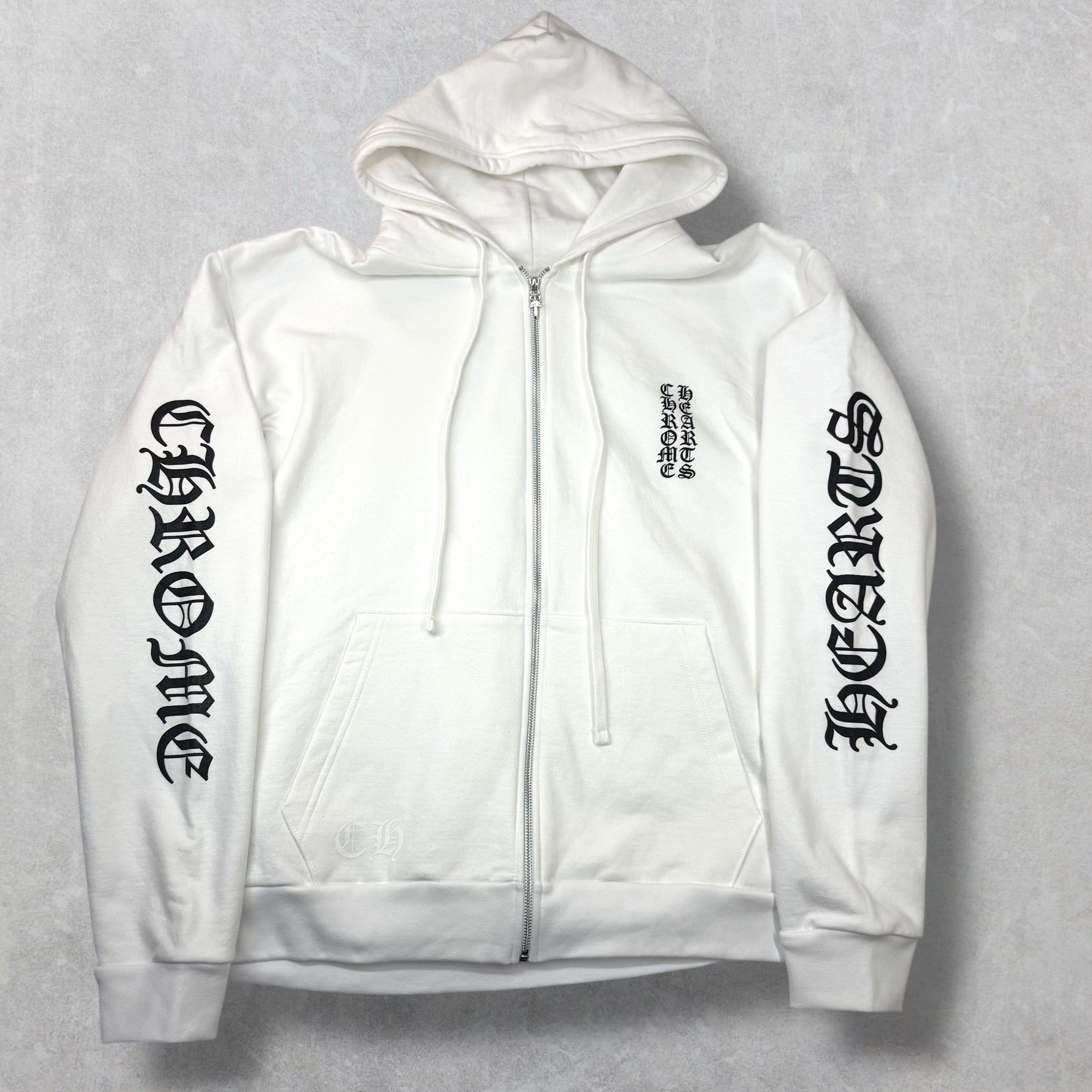 Chrome Hearts Chrome Hearts Vertical Zip Up White Hoodie XL Size US XL / EU 56 / 4 - 1 Thumbnail