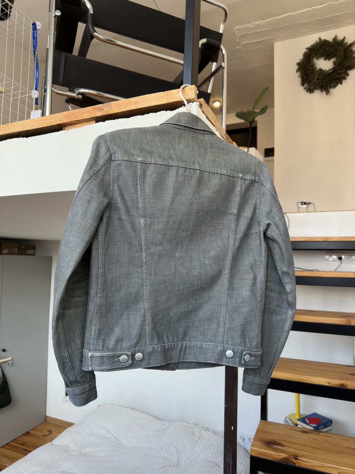 Helmut Lang Helmut Lang 1999 Vintage Denim Gray Jacket Women’s XS Size US XS / EU 42 / 0 - 9 Thumbnail