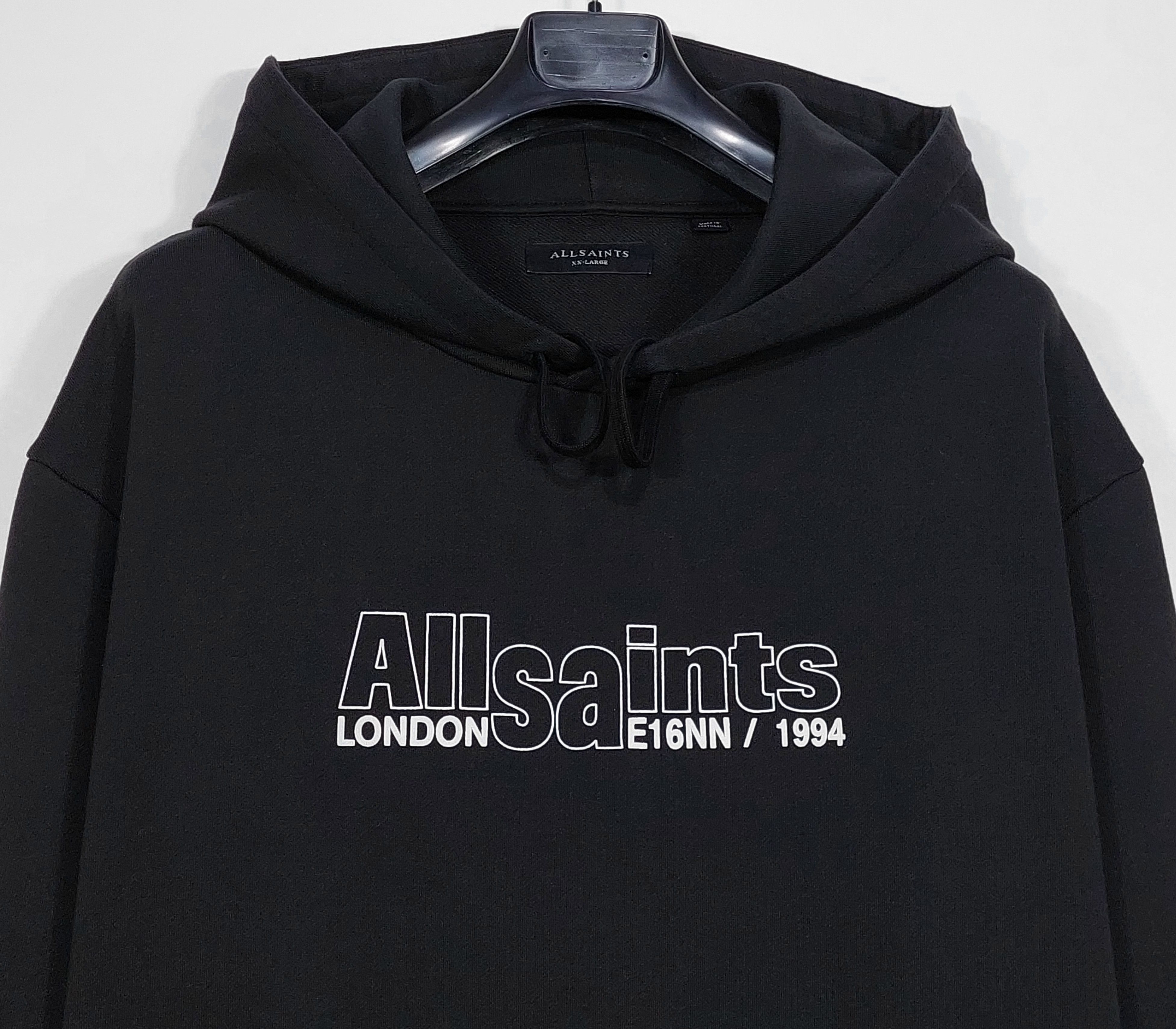 Allsaints logo print hoodie - black XXL Size US XXL / EU 58 / 5 - 6 Thumbnail