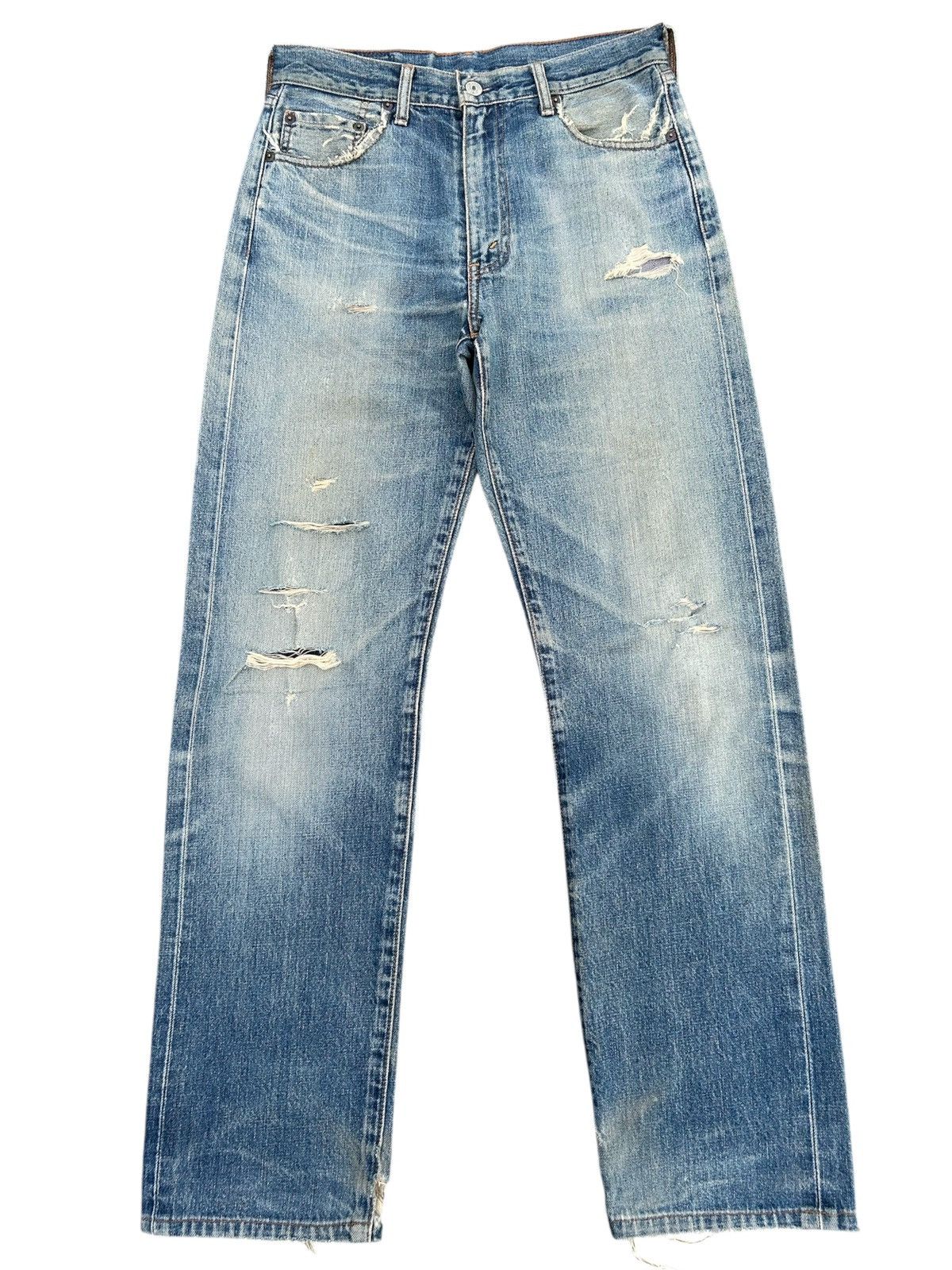 Kapital Thrashed Vintage Levis big E Selvedge Denim Jeans Size US 30 / EU 46 - 1 Thumbnail