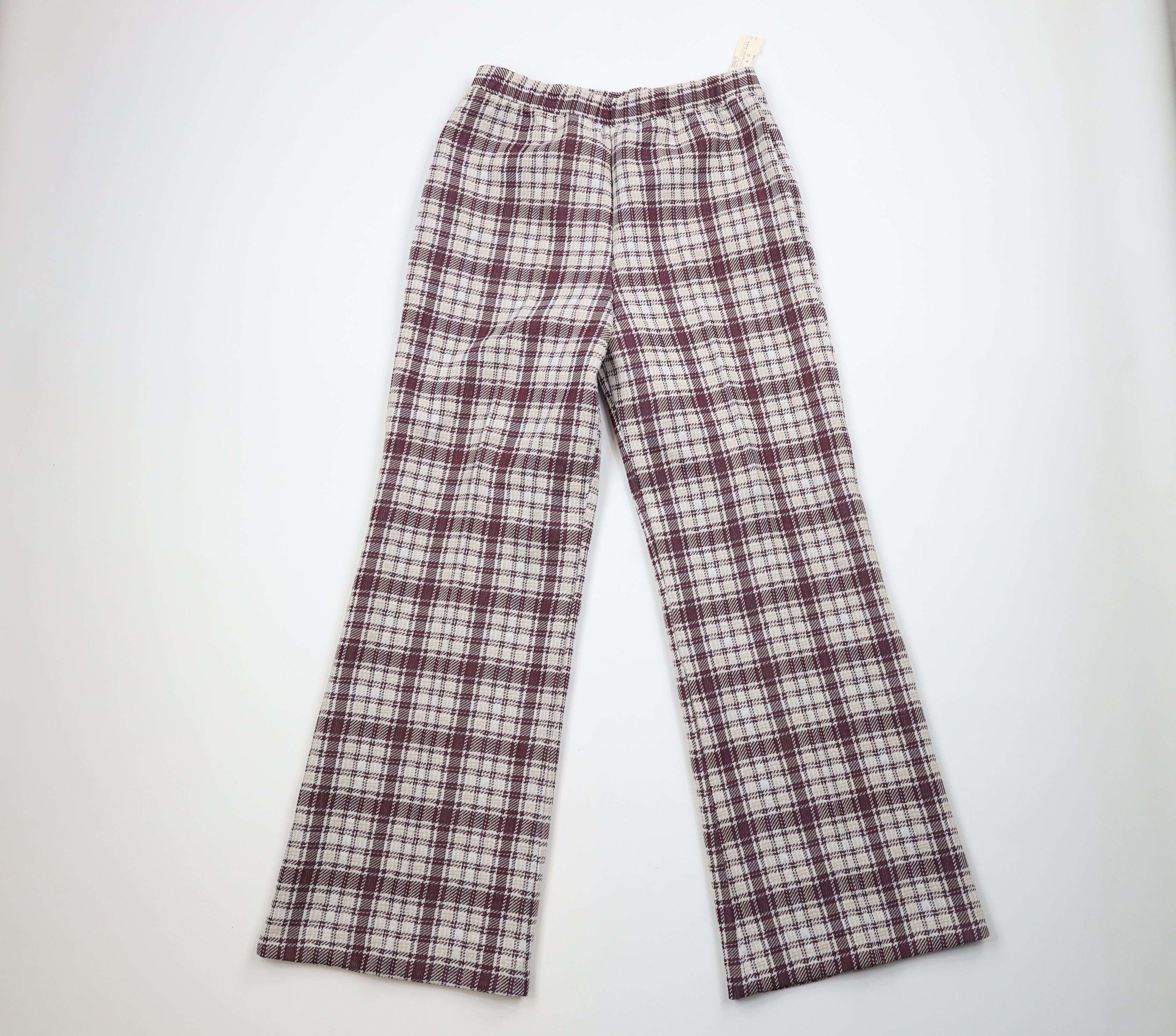 image of Deadstock Vintage 70's Streetwear Bottoms Pants Plaid Usa, Women's (Size 38)