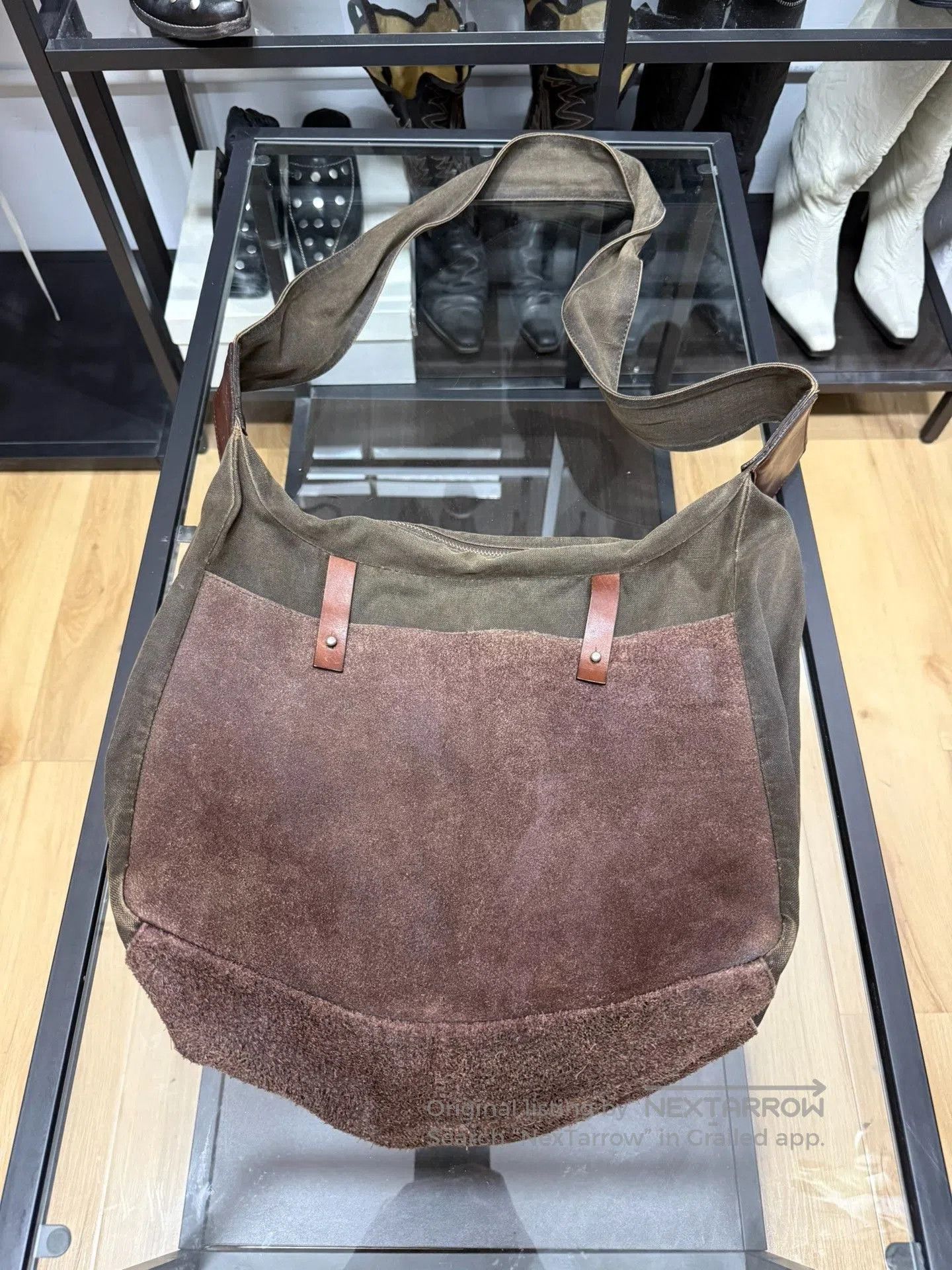 Yohji Yamamoto Yohji Yamamoto Suede Distressed Messenger Bag. Size ONE SIZE - 1 Thumbnail