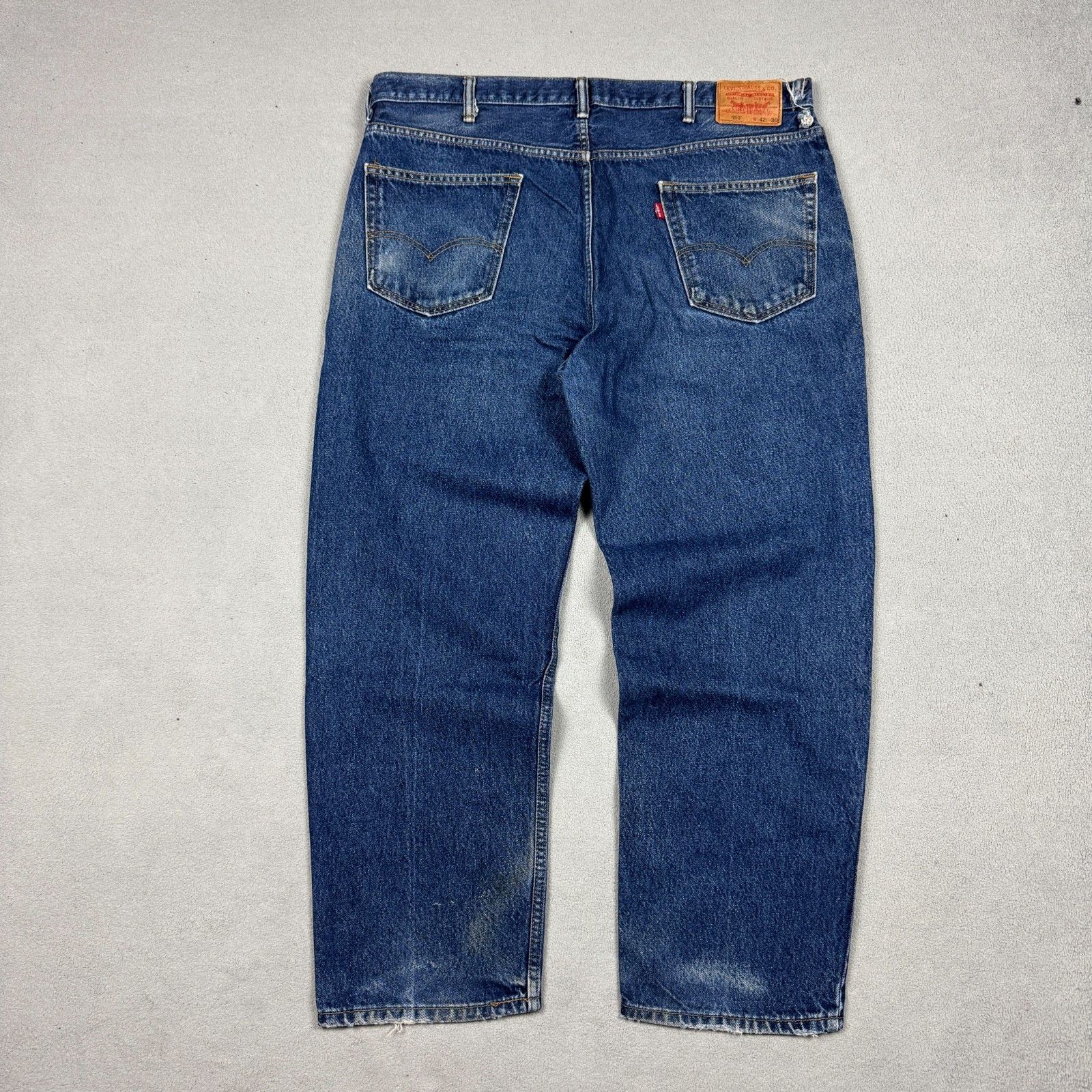 Levi's VTG Levi's 550 Relaxed Fit Jeans W42 L30 Dark Blue 90s Size US 42 / EU 58 - 2 Thumbnail
