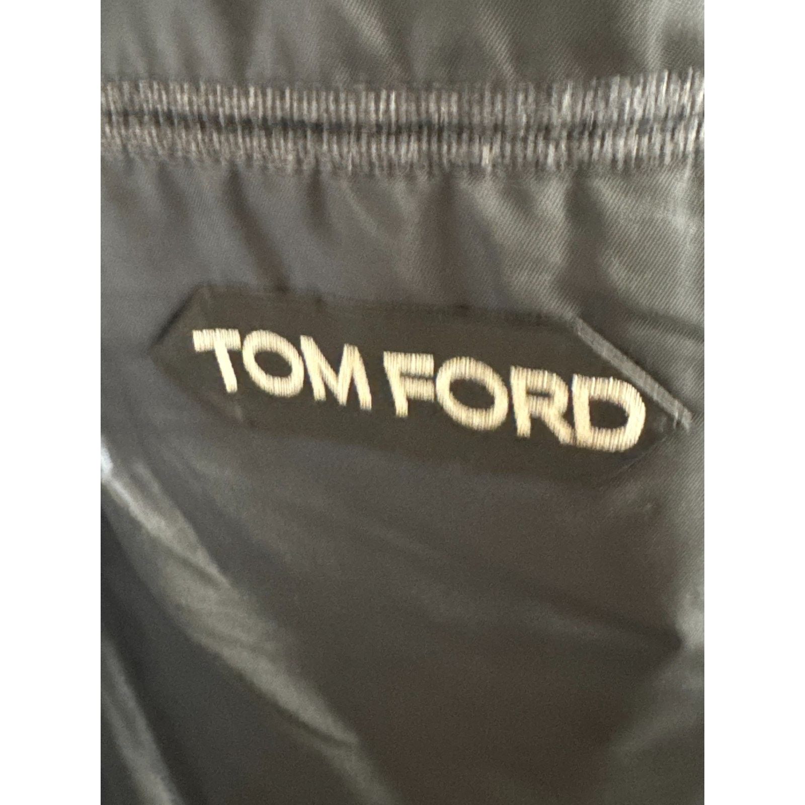 Tom Ford Tom Ford Charcoal Gray Steel Blue Woo Blazer (56R EU) 46R US Size 46L - 7 Thumbnail