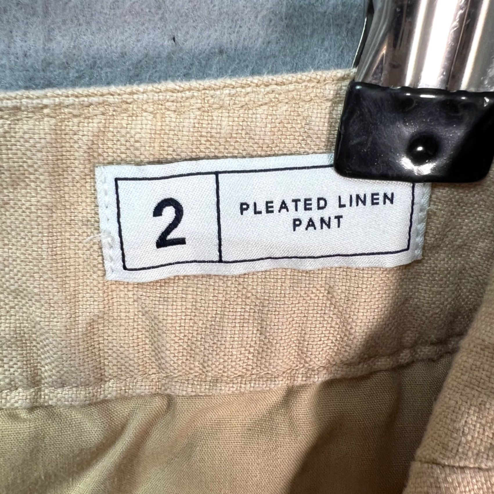 Gap Gap Womens Size 2 Pleated Linen Blend Wide Leg Pants Beige Pants Womens Slim? (wait) Size 26" / US 2 / IT 38 - 4 Thumbnail